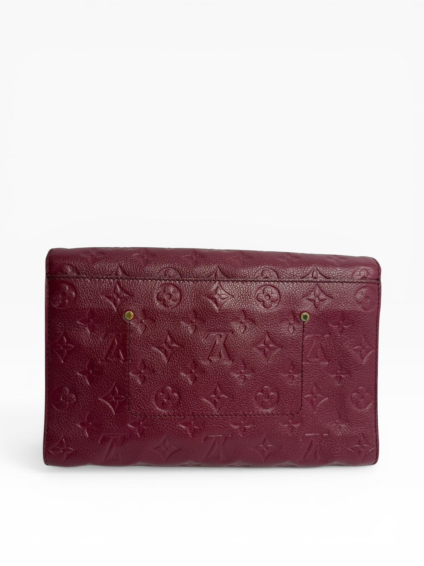 Louis Vuitton red clutch ghw
