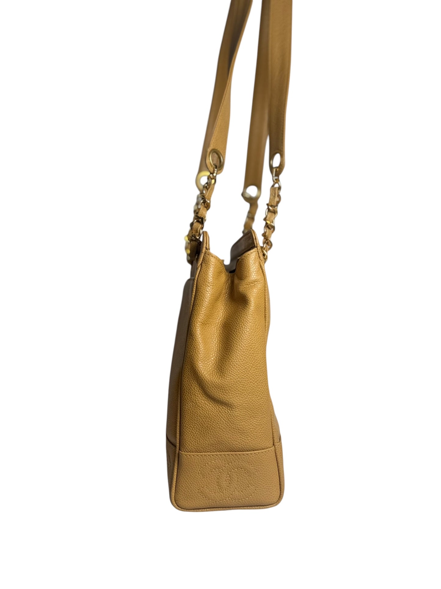 Chanel Beige Caviar Tote Vintage 24K GHW