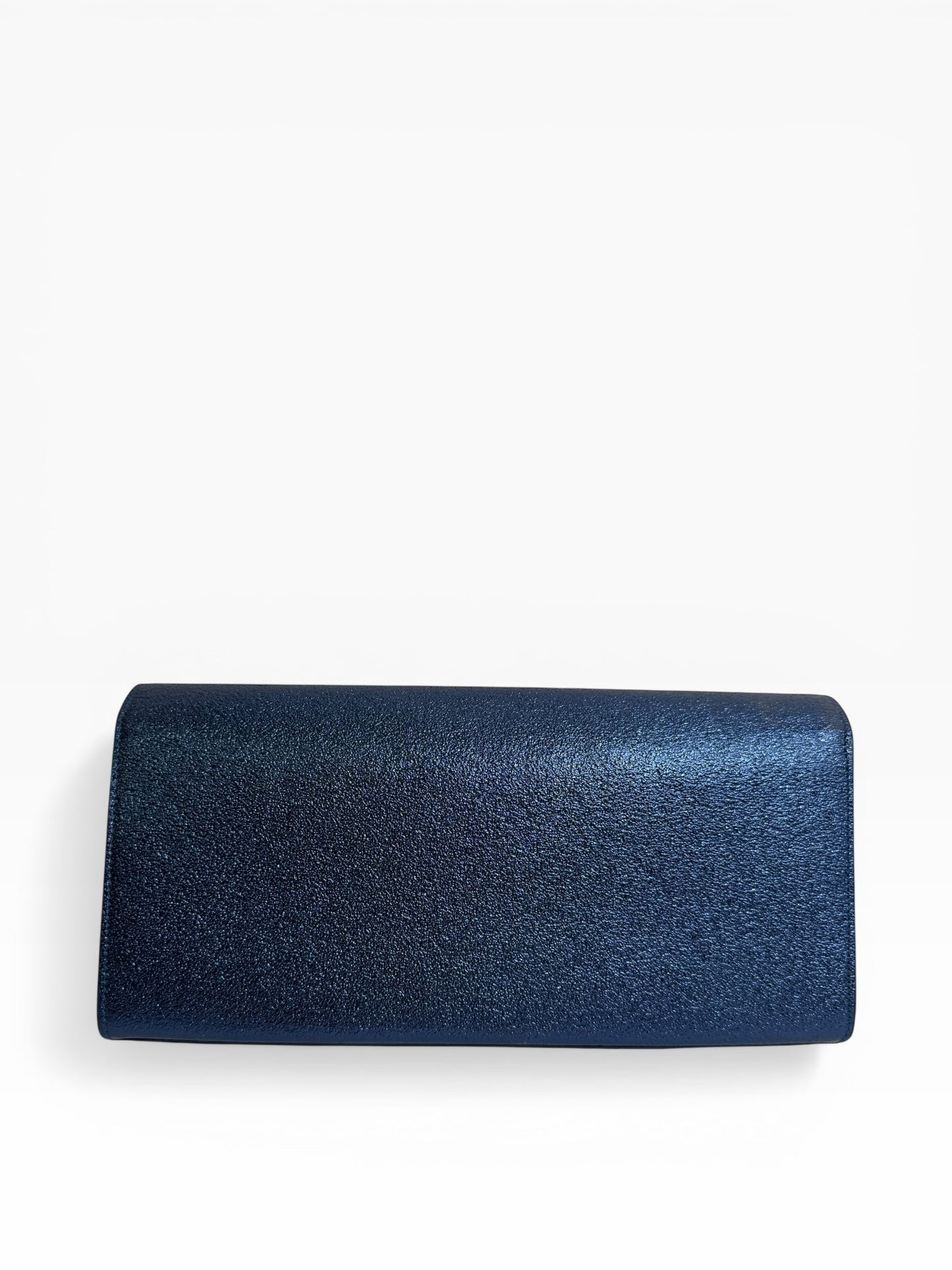 YSL blue sparkle clutch ghw