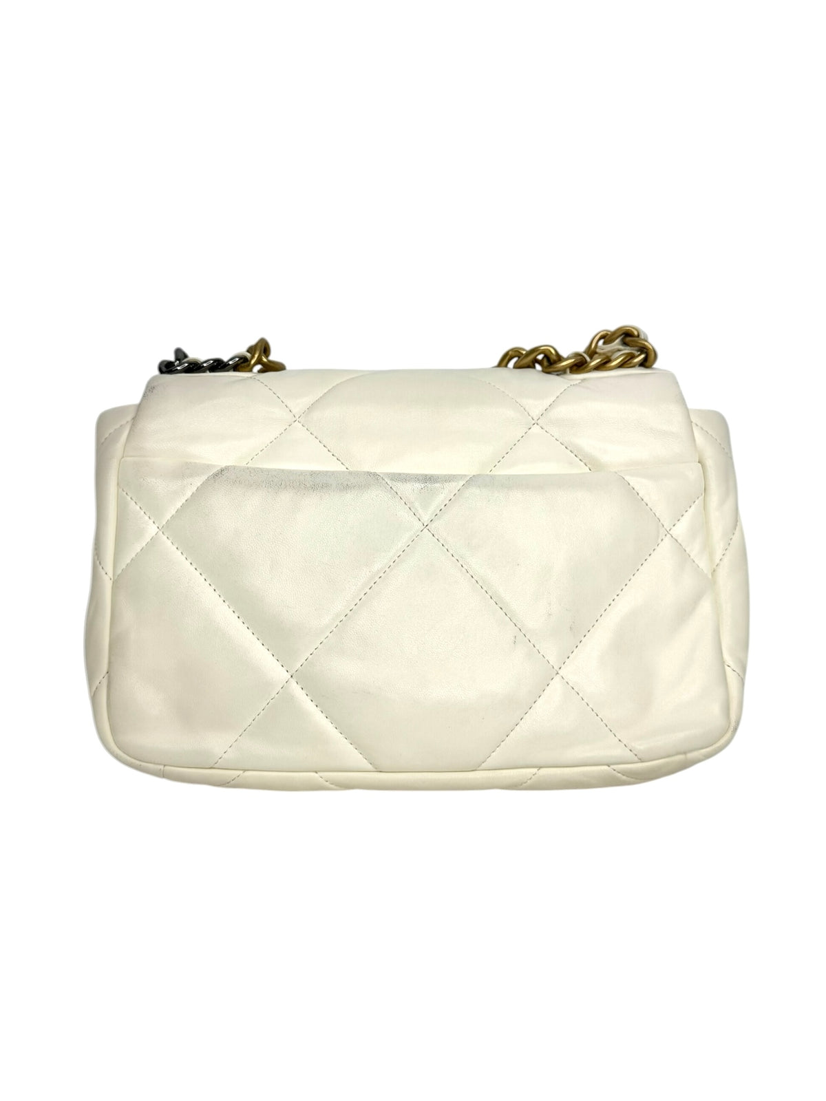 Chanel 19 Medium White Flap T9319