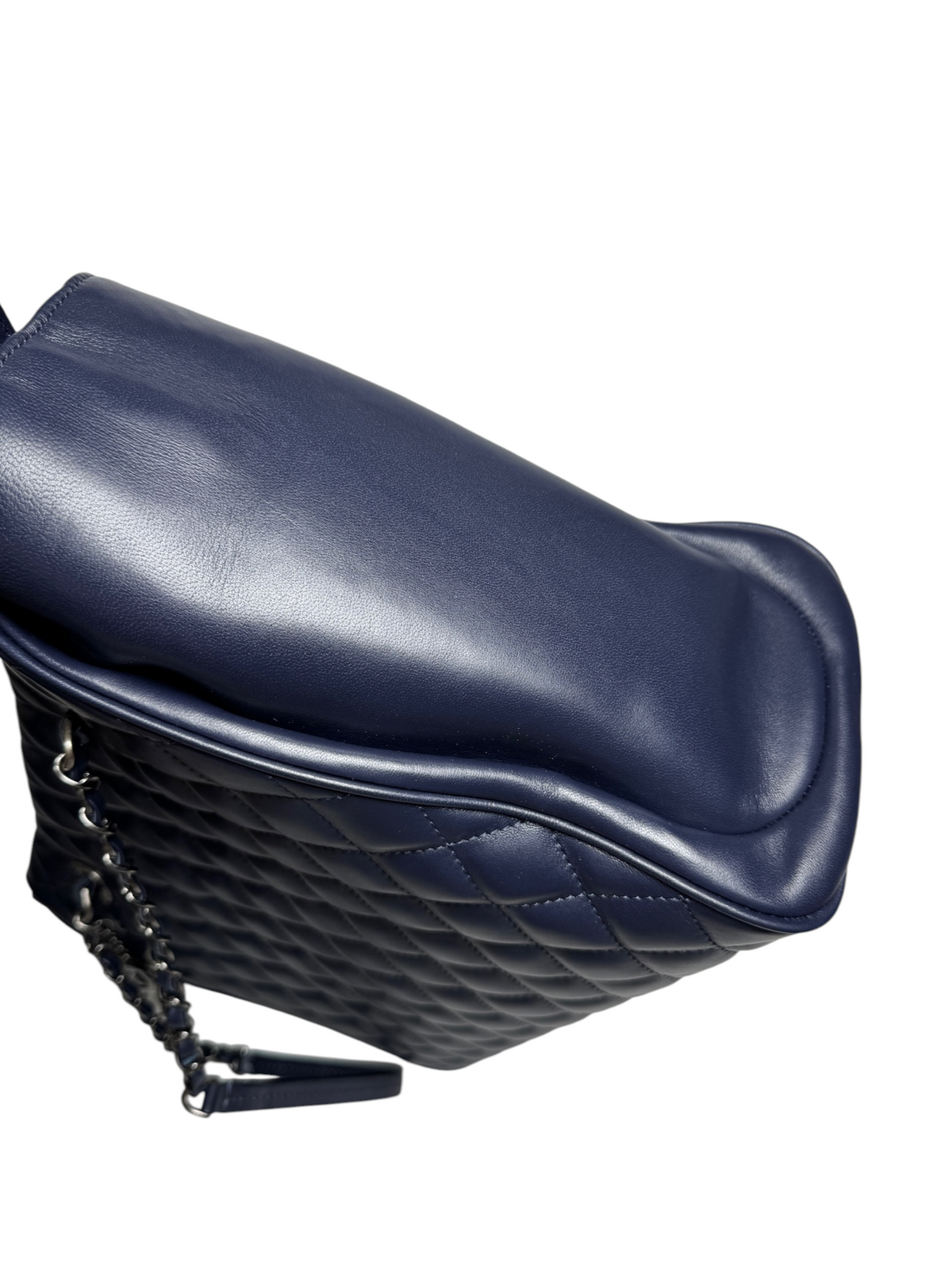 Chanel Quilted Navy Shopping Tote RHW T8333
