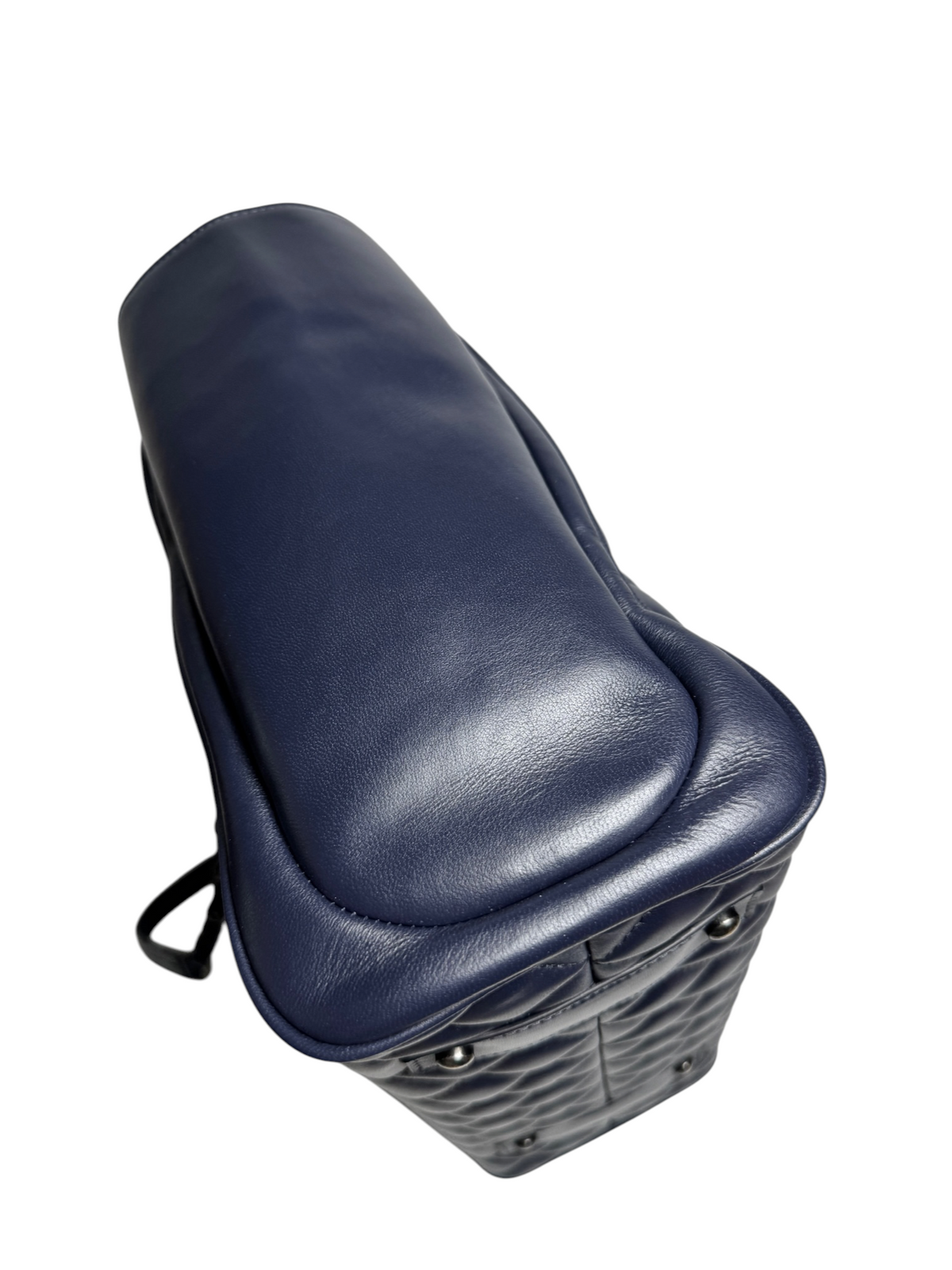 Chanel Quilted Navy Shopping Tote RHW T8333