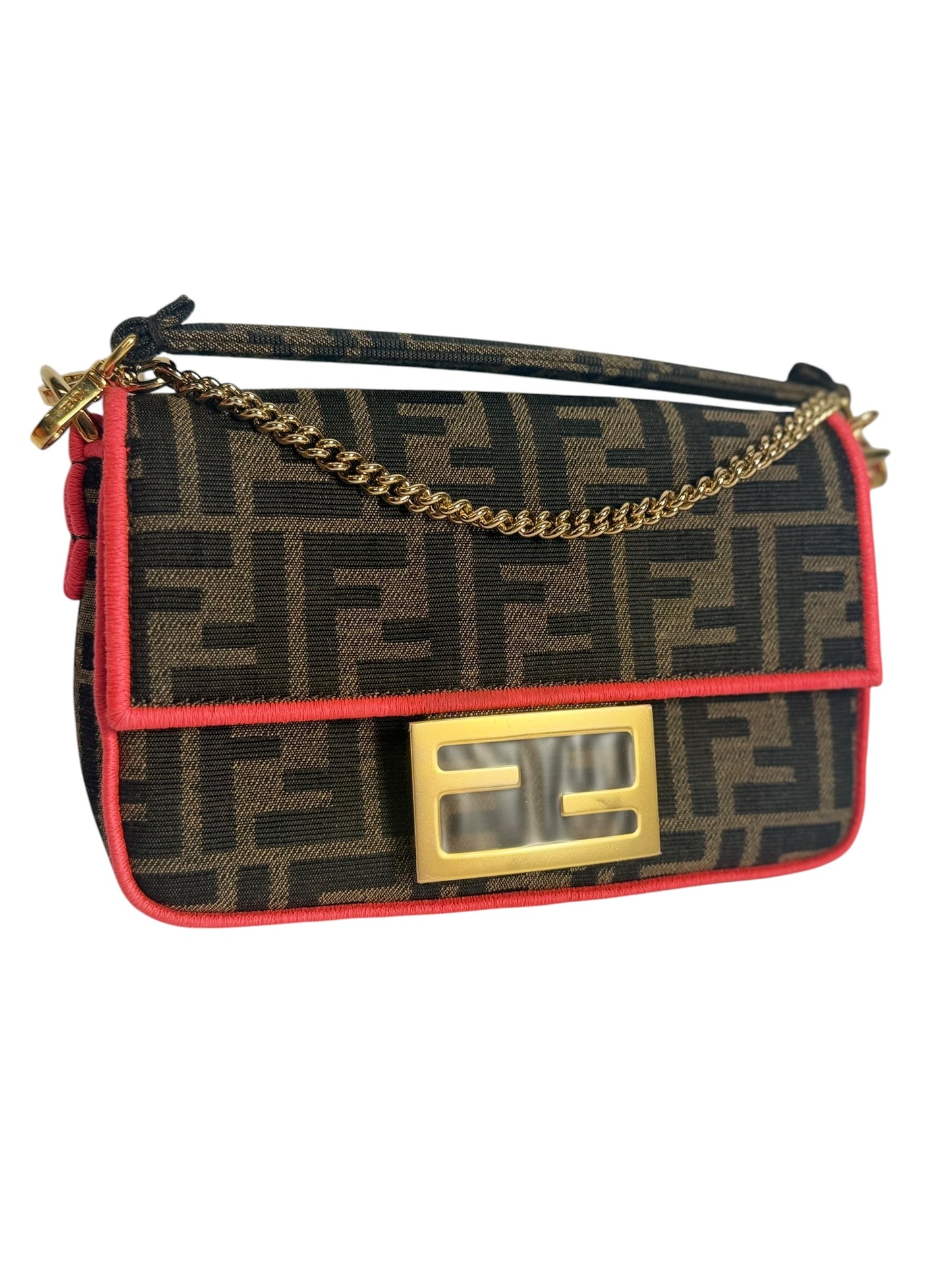 Fendi Small Baguette Pink Trim