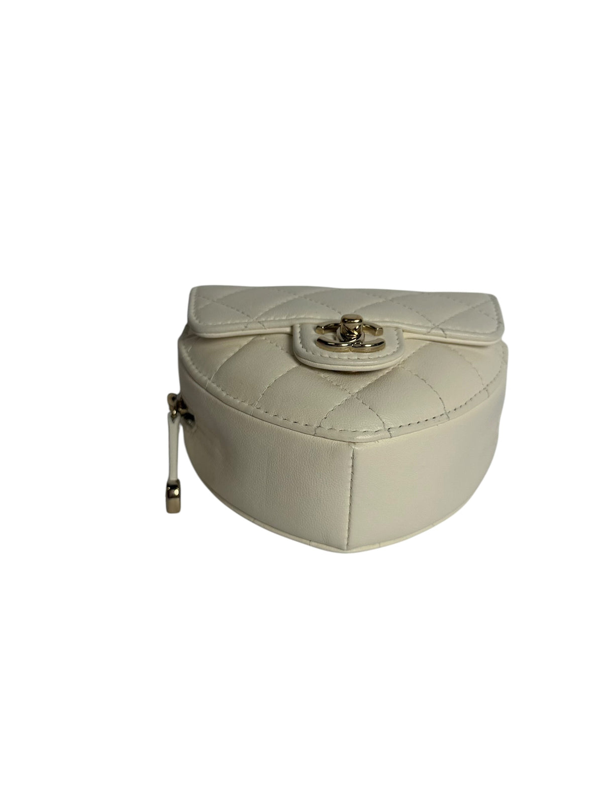 Chanel White heart case ghw T7977