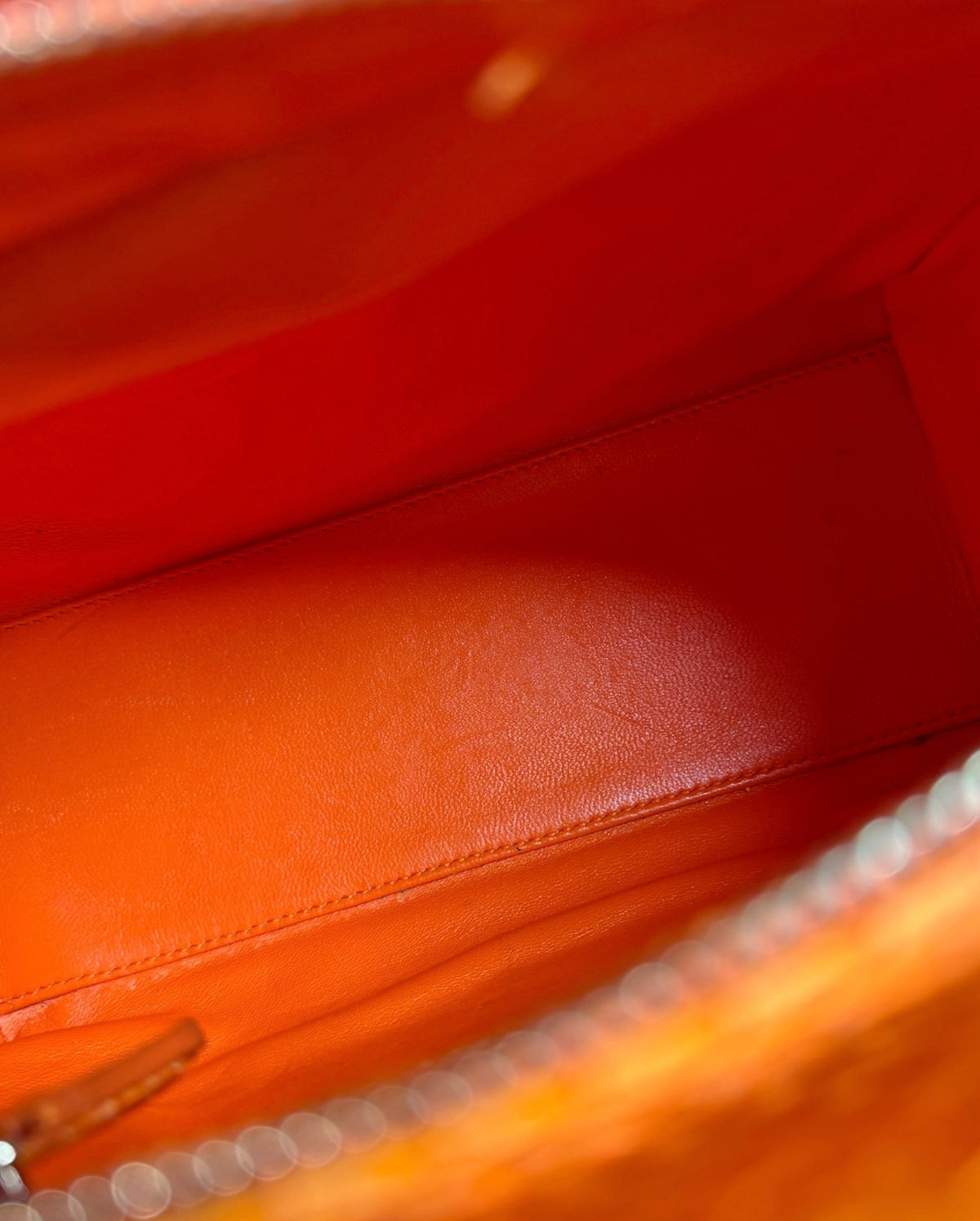 Dior Medium Orange Python Lady Dior GHW T8334