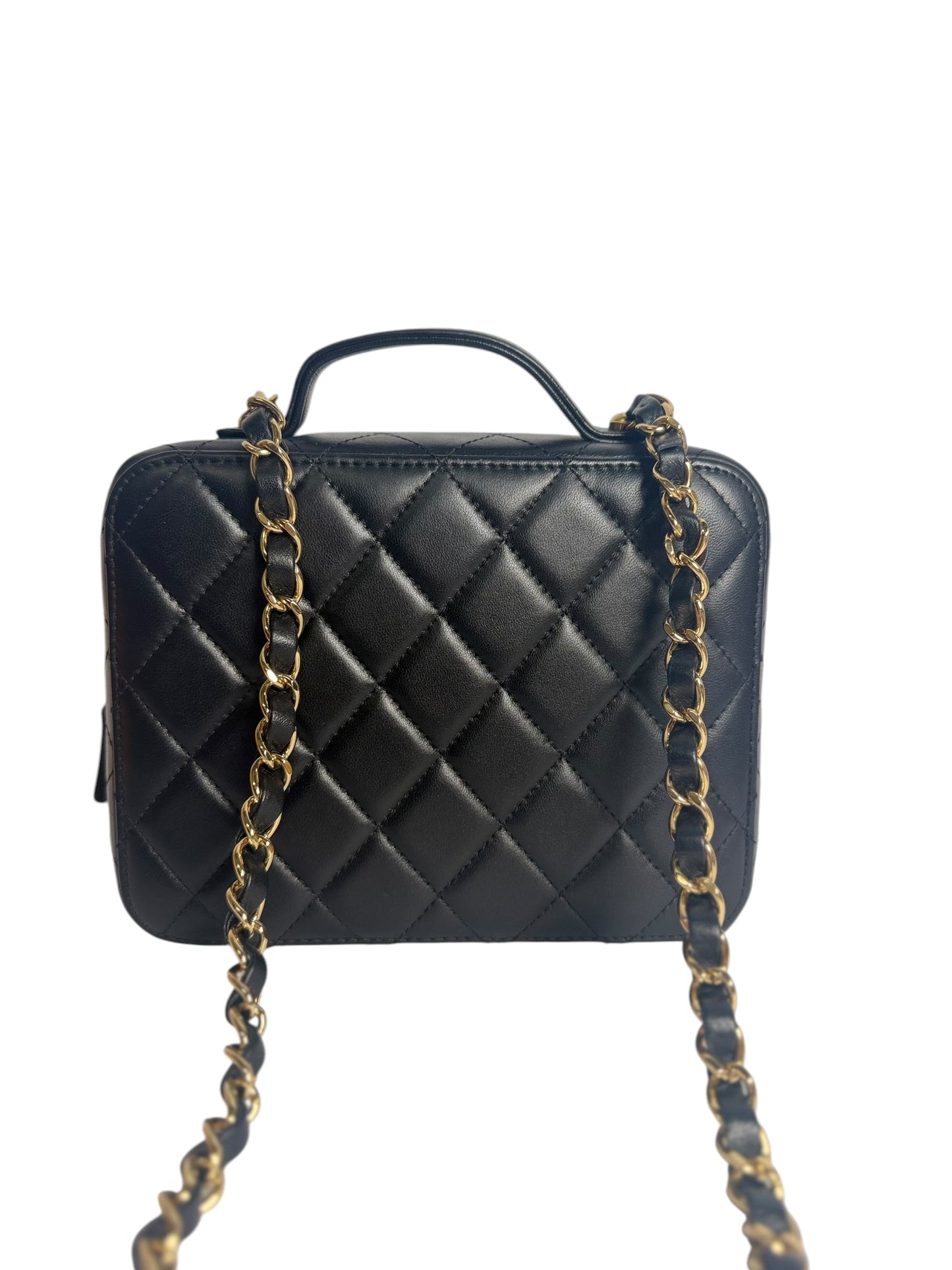 Chanel Top Handle Gold Metal Vanity