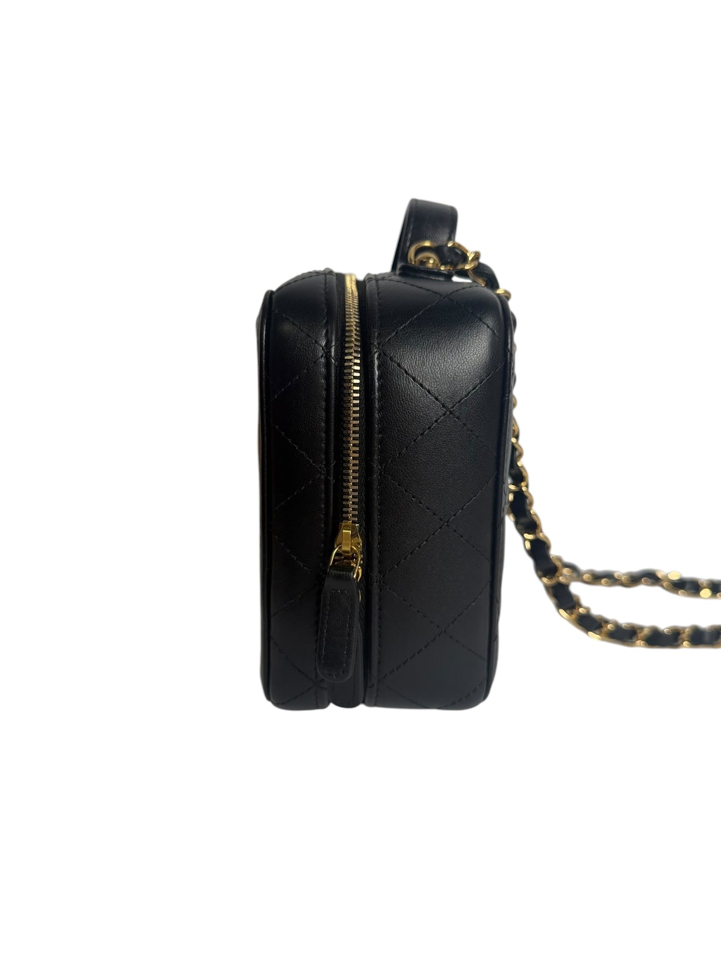 Chanel Top Handle Gold Metal Vanity