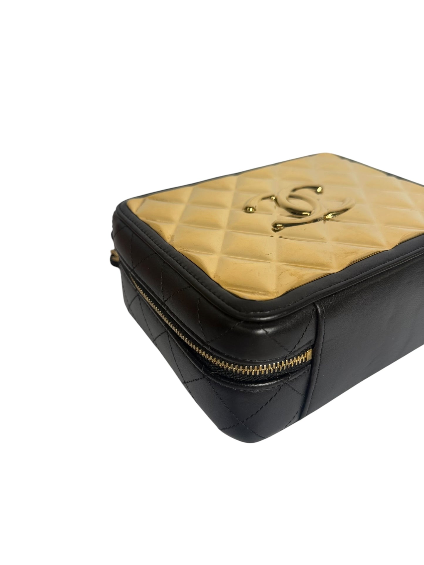Chanel Top Handle Gold Metal Vanity