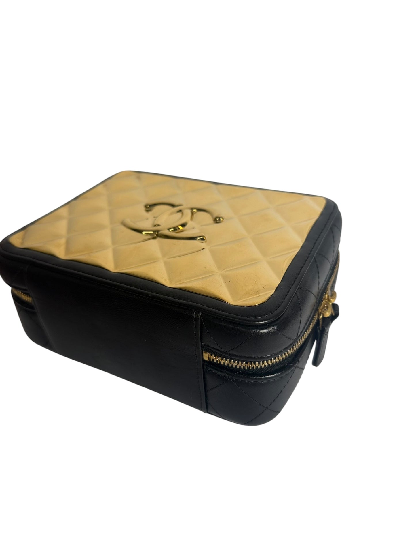 Chanel Top Handle Gold Metal Vanity