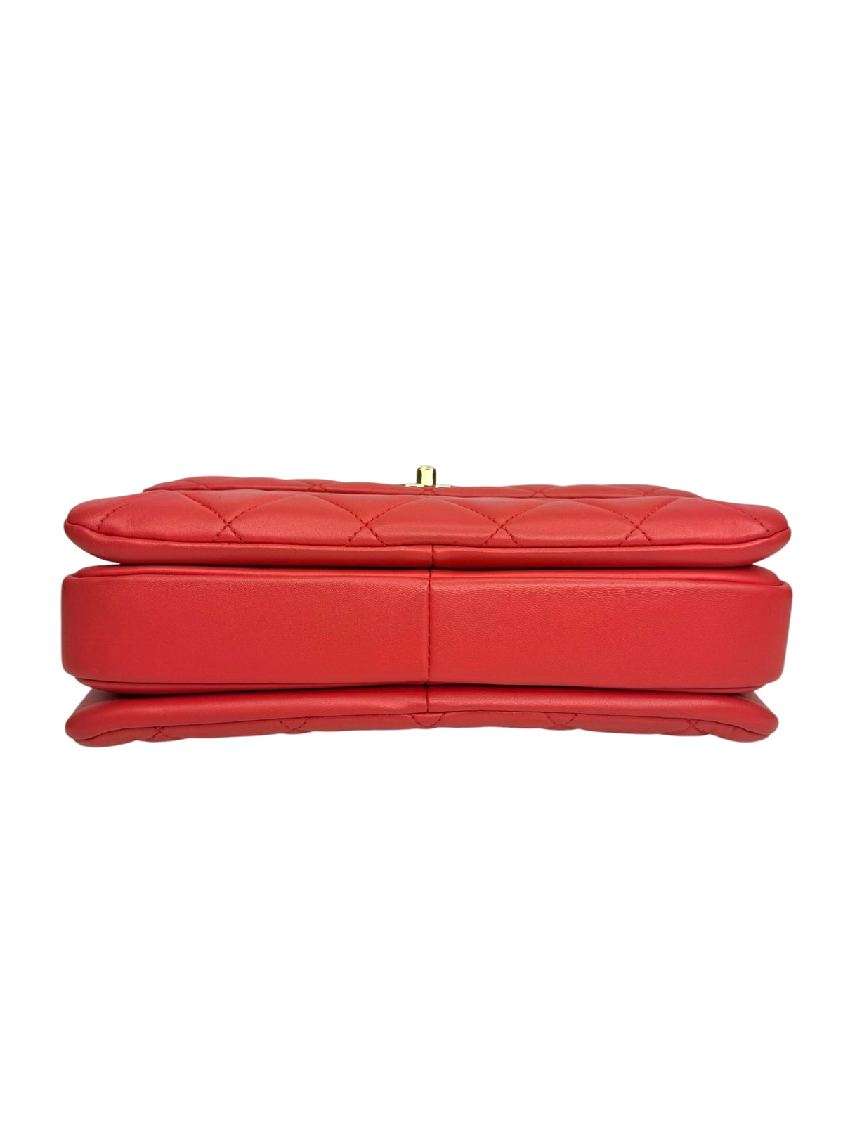 Chanel Small Red Lambskin Top Handle Trendy CC T9327
