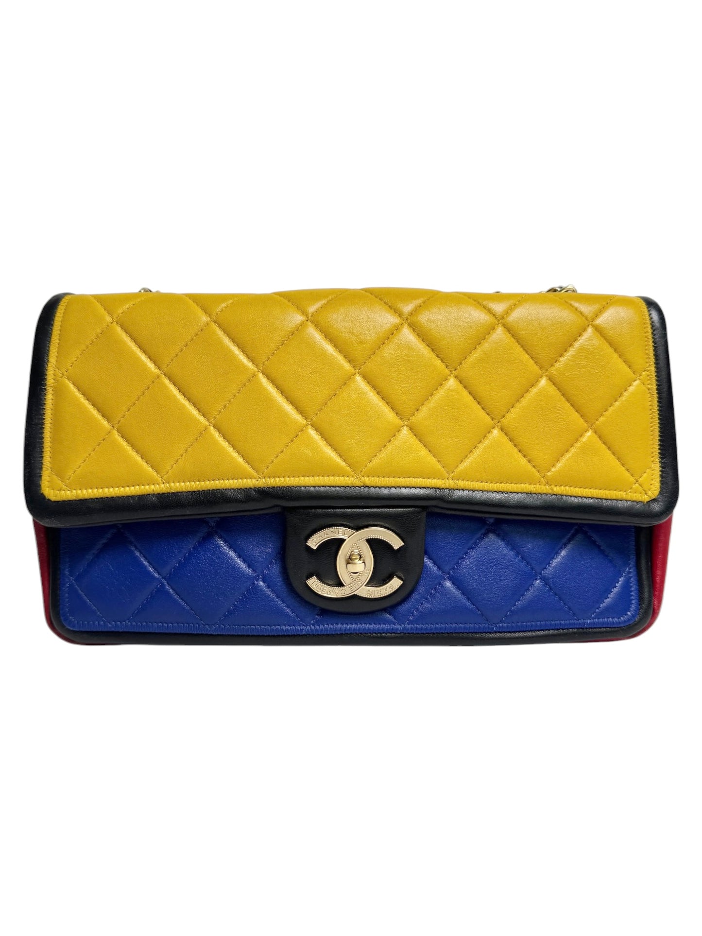 Chanel Tricolor Medium Flap T8409
