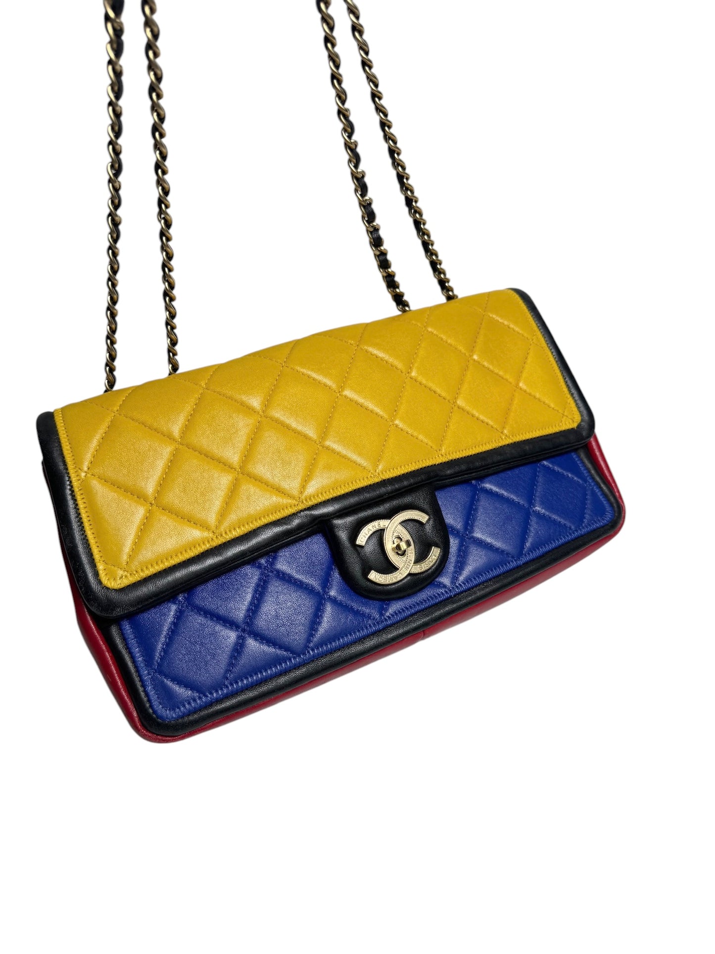 Chanel Tricolor Medium Flap T8409