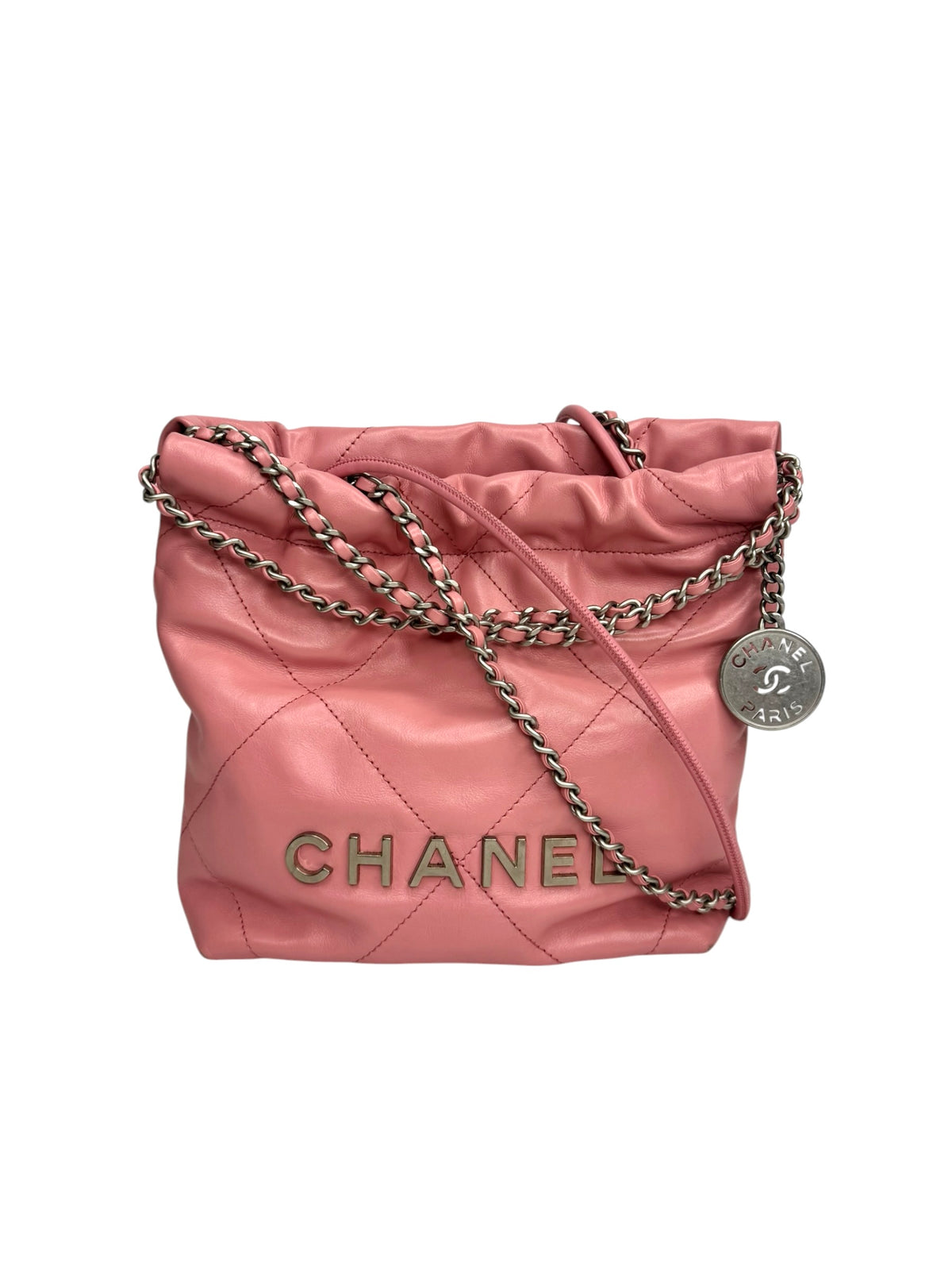 Chanel 22 Mini Pink Hobo Bag T9321