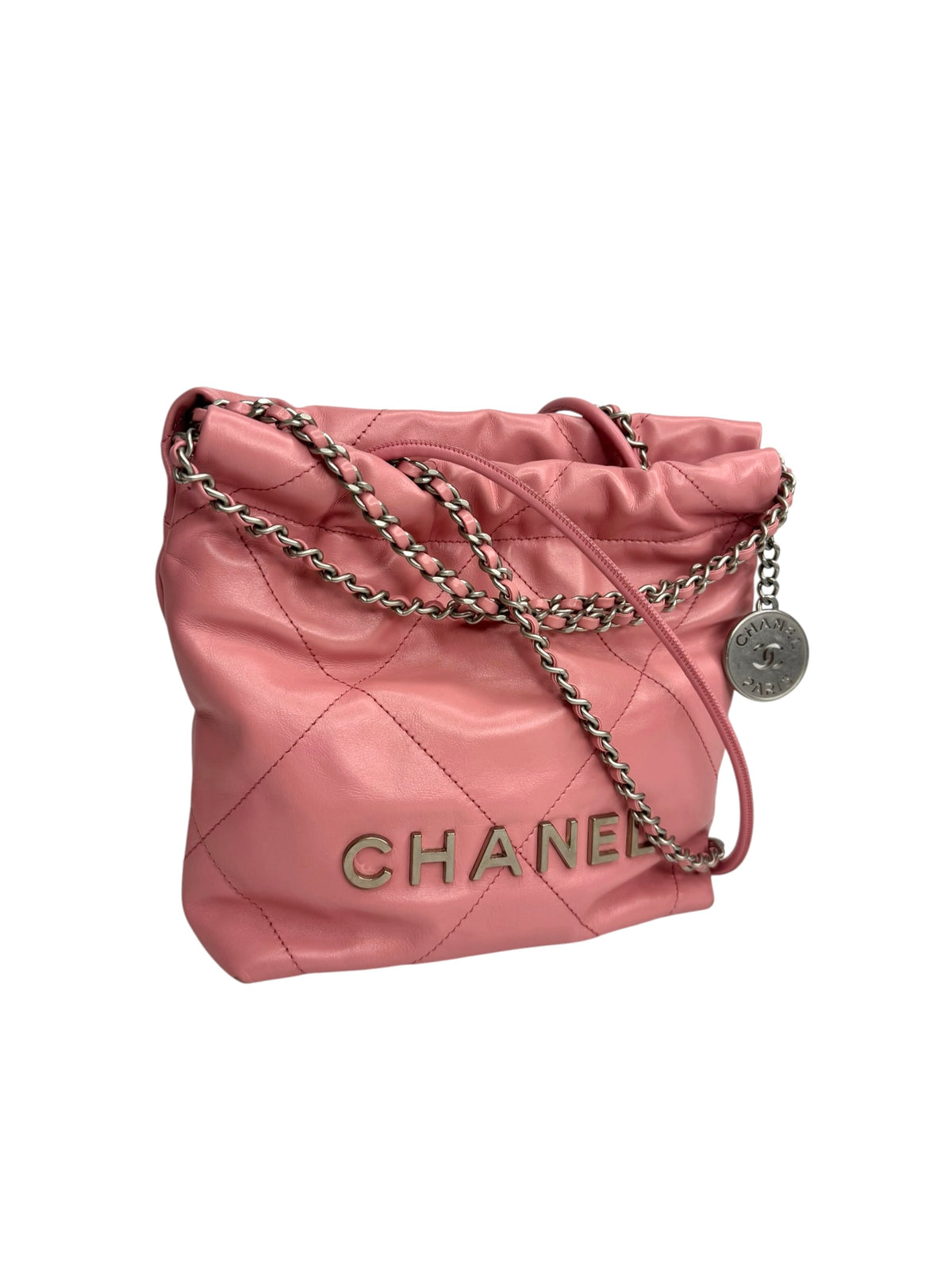Chanel 22 Mini Pink Hobo Bag T9321