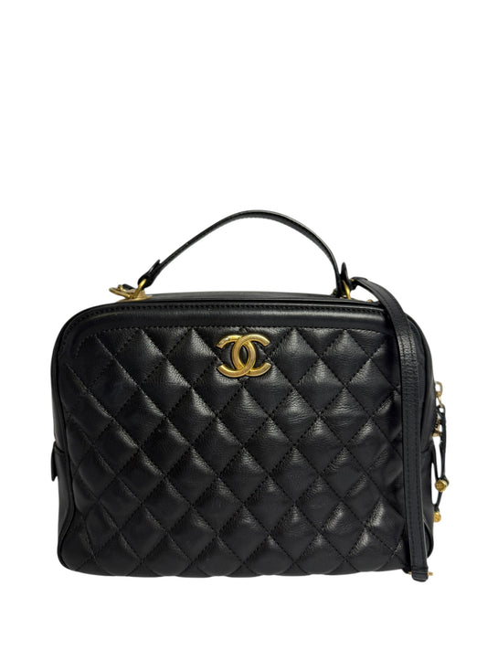 Chanel Black Top Handle Bowler