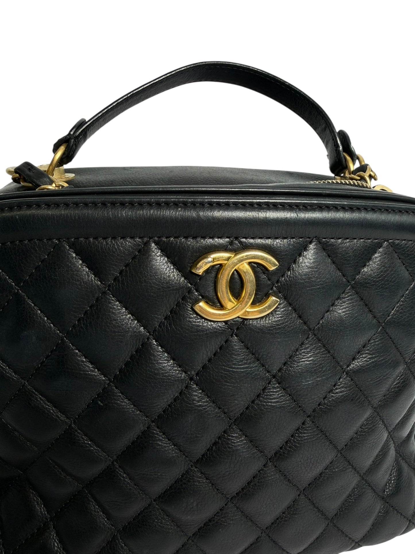 Chanel Black Top Handle Bowler