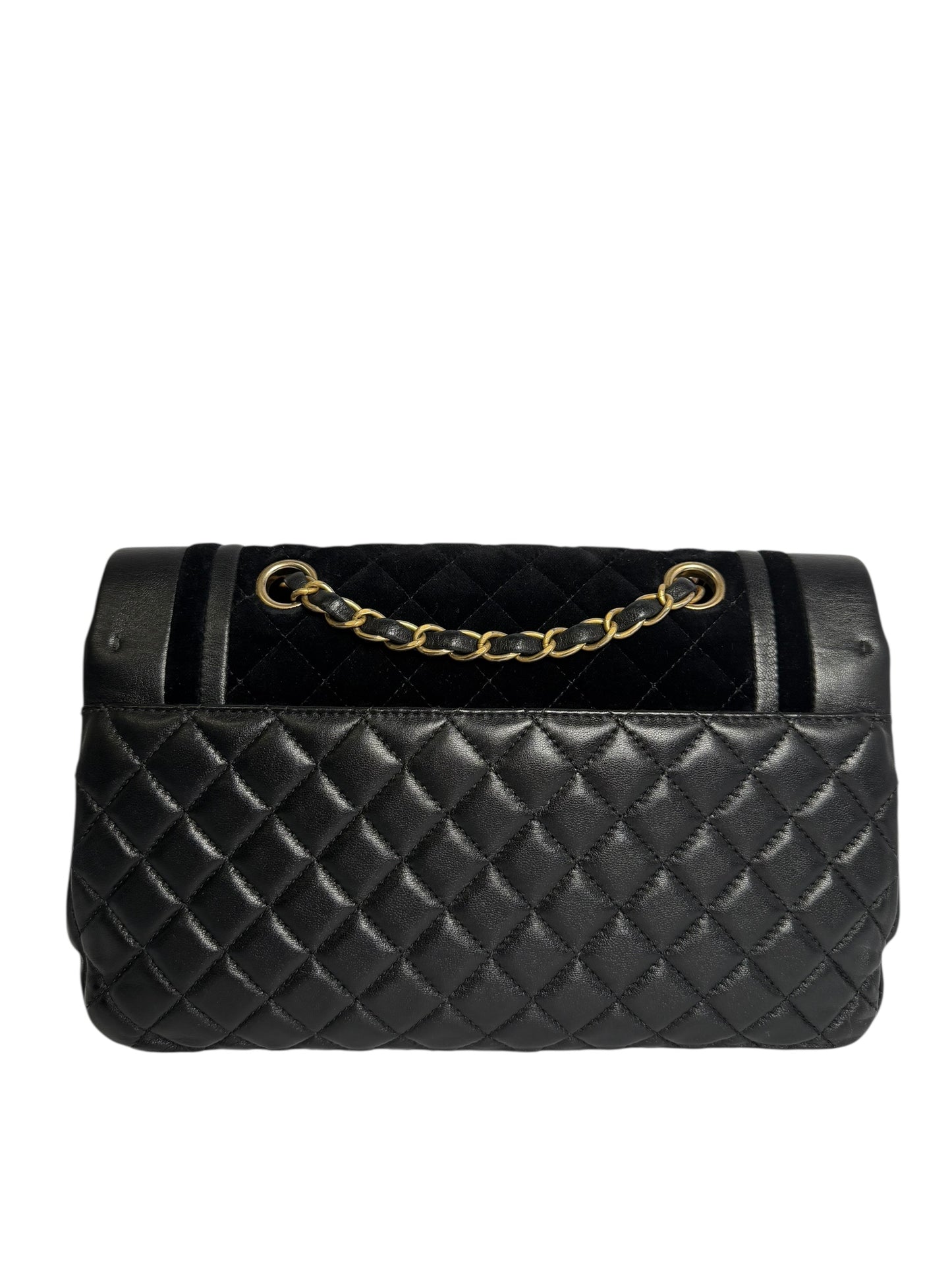 Chanel Velvet and Calf Flap Shoulder Bag