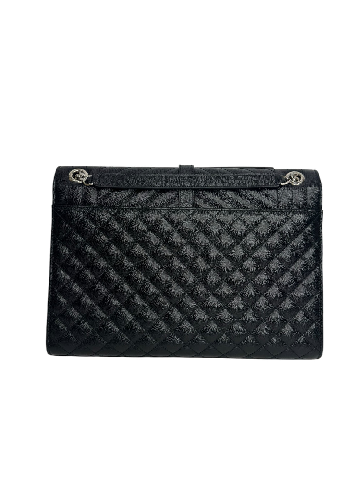 Saint Laurent Large Envelope Bag Black SHW T9336