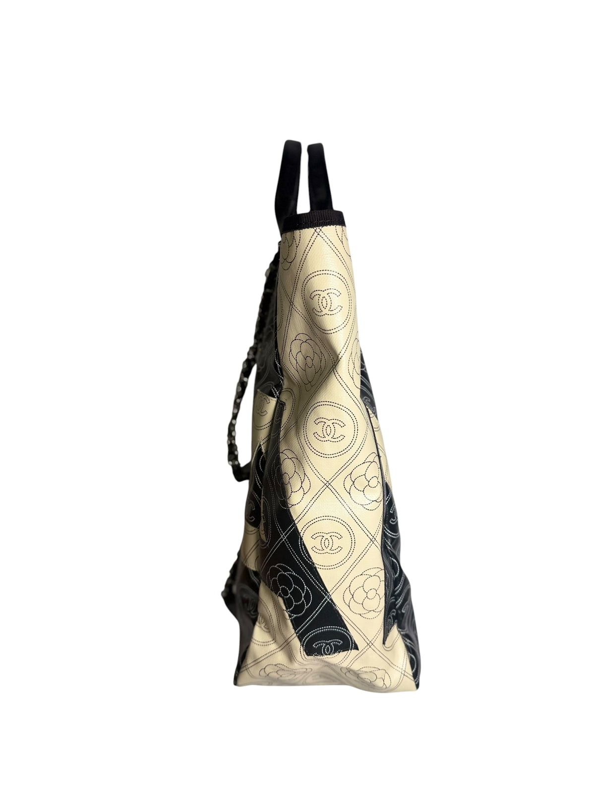 Chanel Coated Canvas Camelia Tote T7989