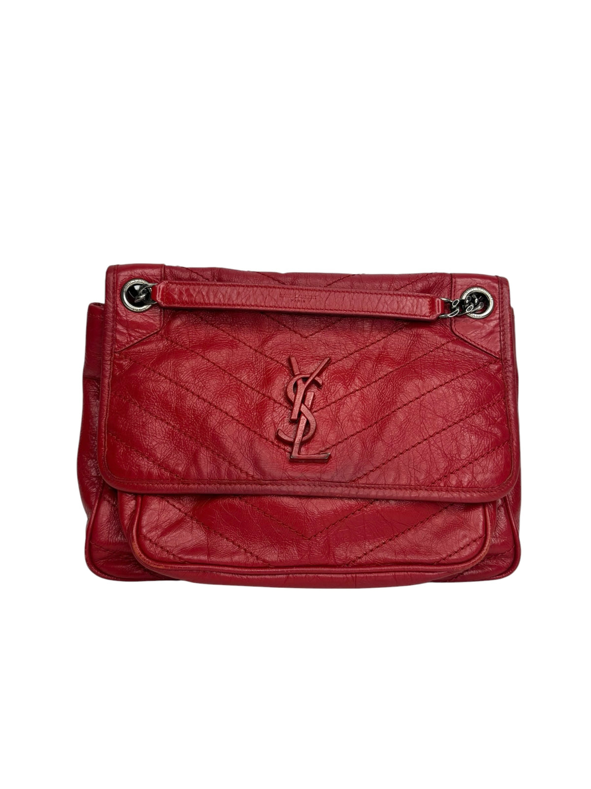 Saint Laurent Niki Red Medium Shoulder Bag T9342