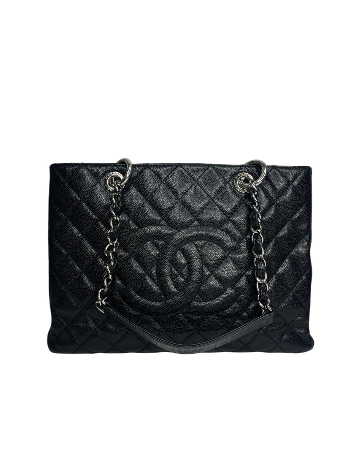 Chanel Black Caviar Grand Shopping Tote SHW T9335