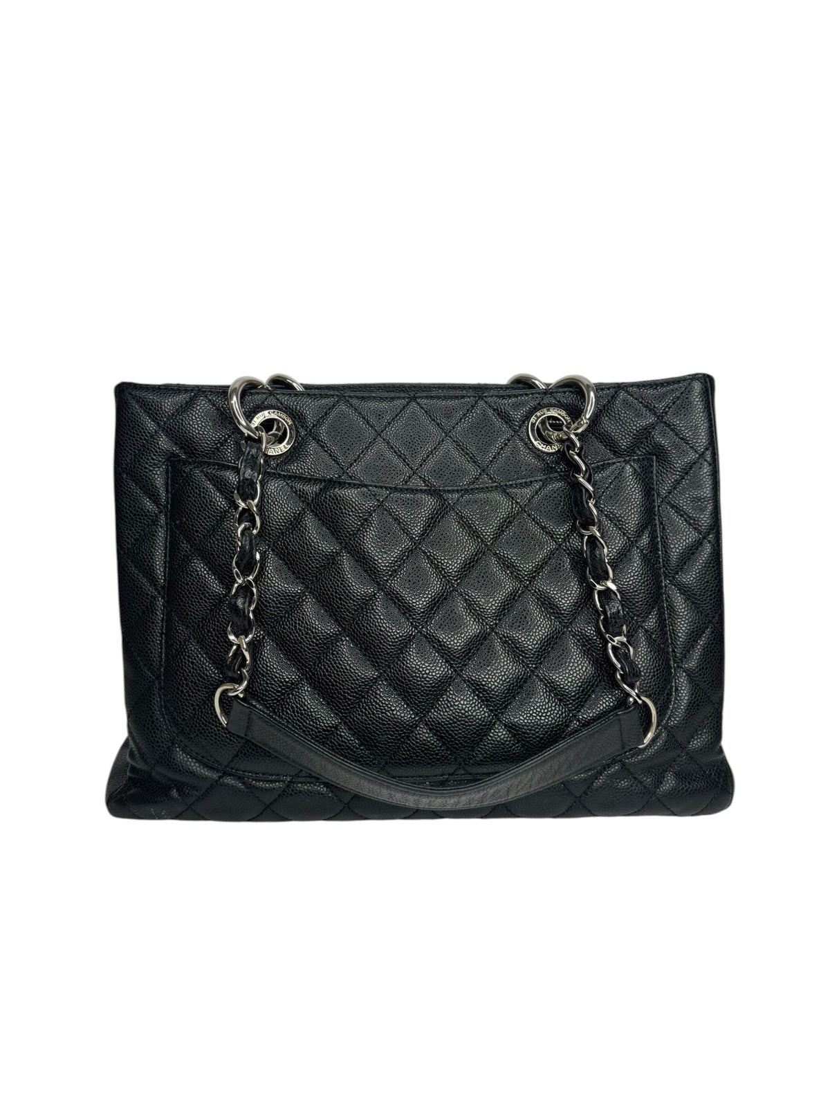 Chanel Black Caviar Grand Shopping Tote SHW T9335