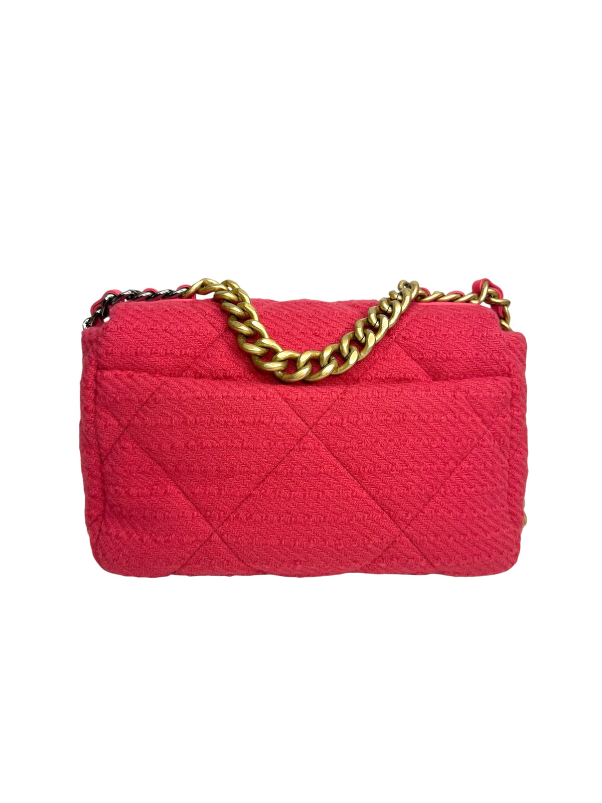 Chanel 19 Medium Pink Tweed Flap T9320