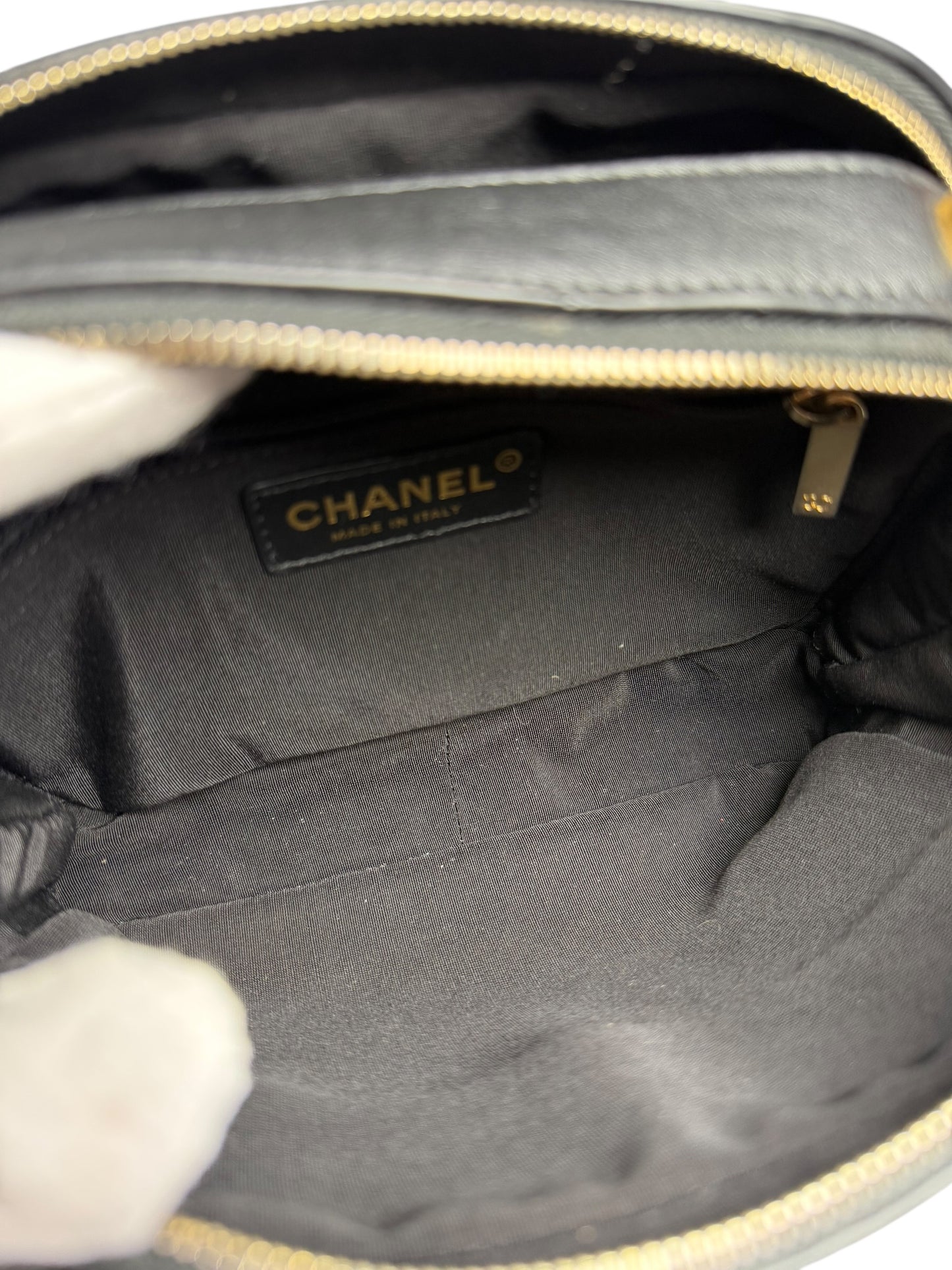 Chanel Black Camera Bag with Ombre Strap