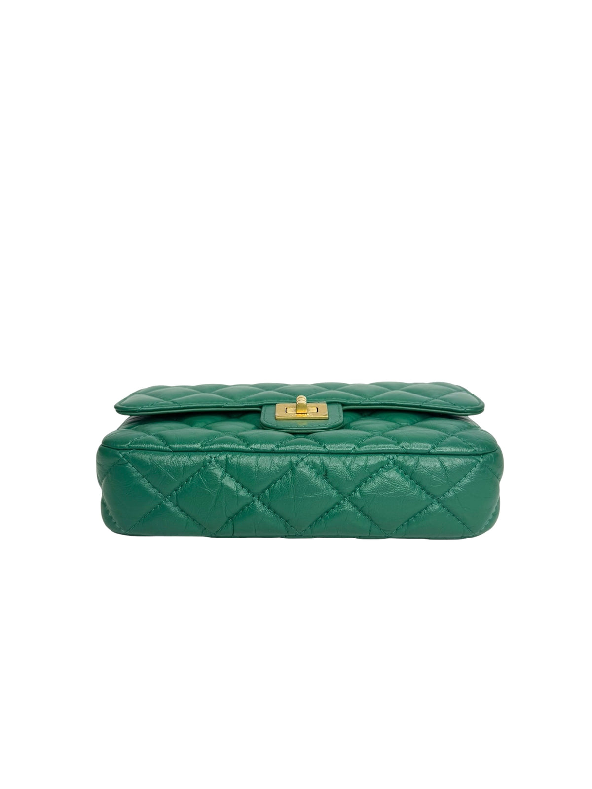 Chanel Green Calfskin Reissue Wallet on Chain T9313