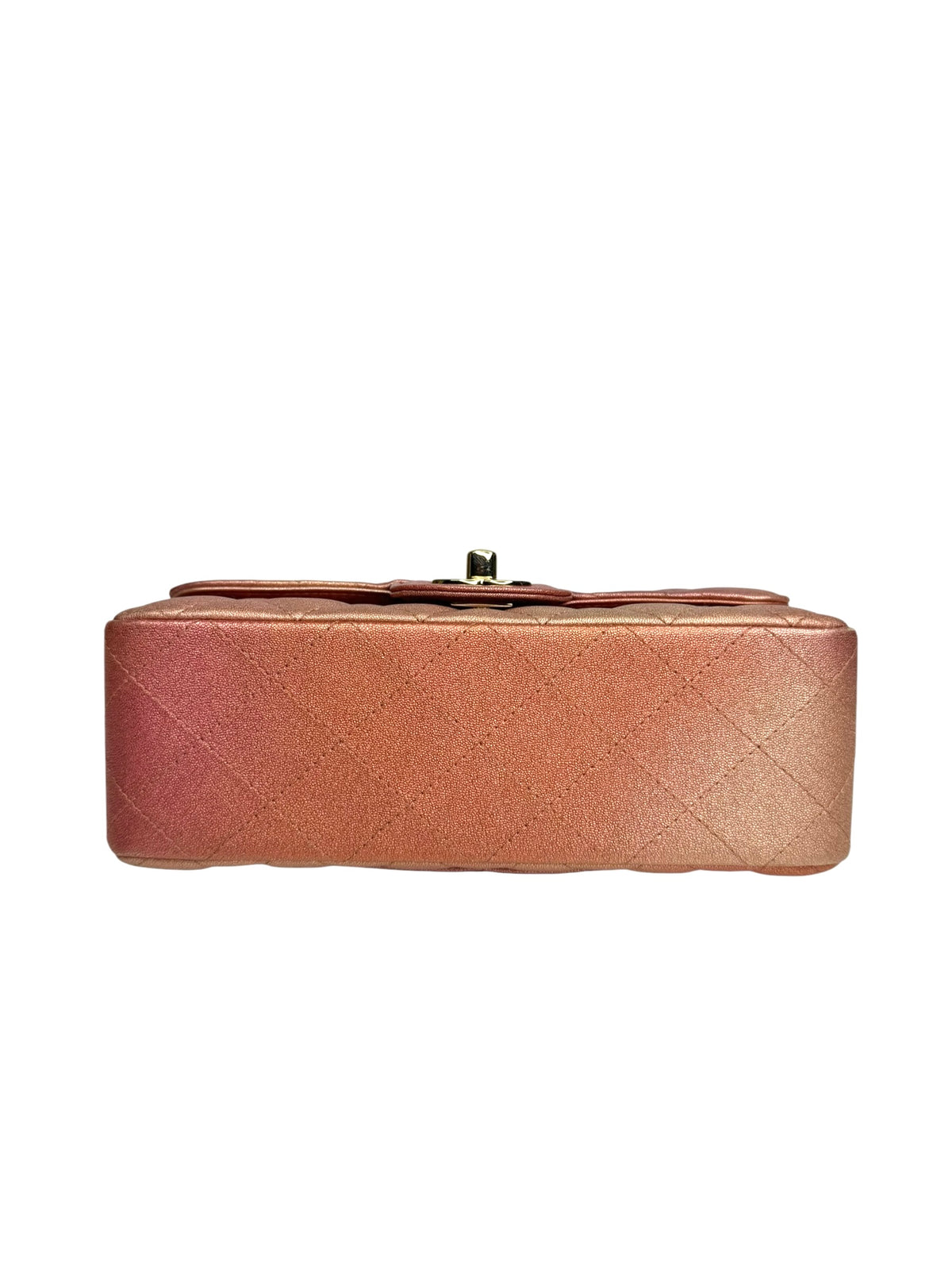 Chanel Pink Ombre Metallic Mini Rectangular Classic Flap T9375