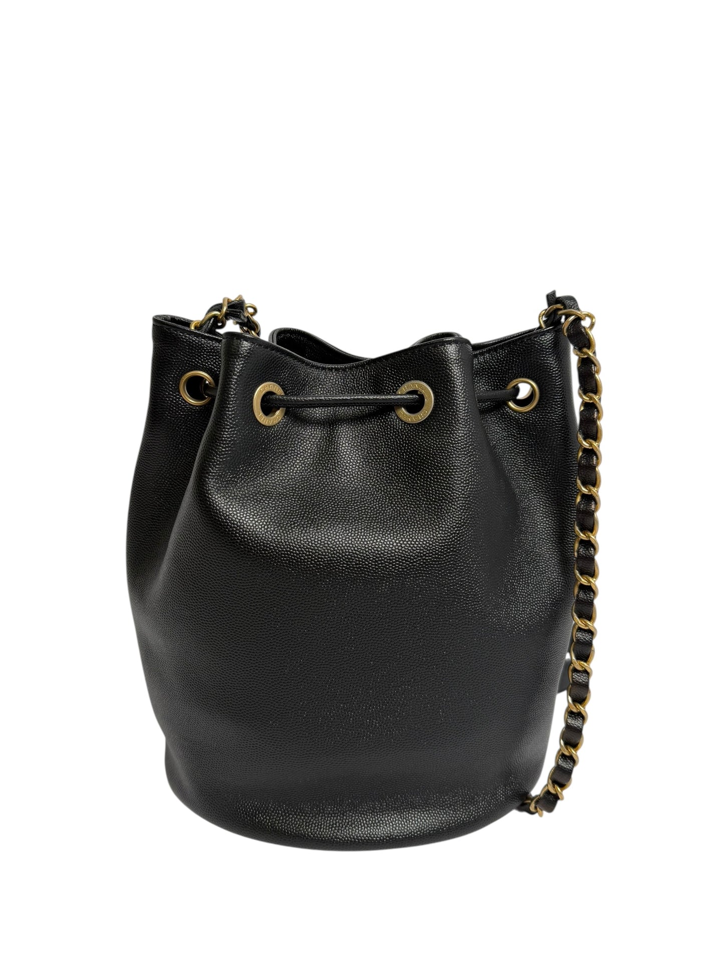Chanel Gold Studded Bucket Bag