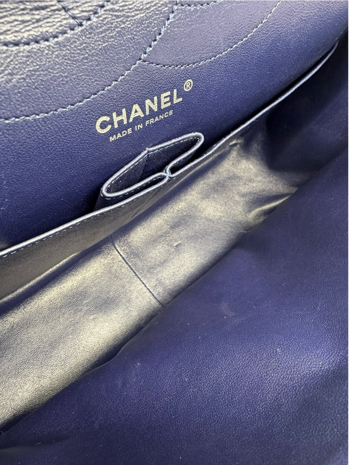 Chanel Reissue 2.55 227 Navy Calfskin T9315