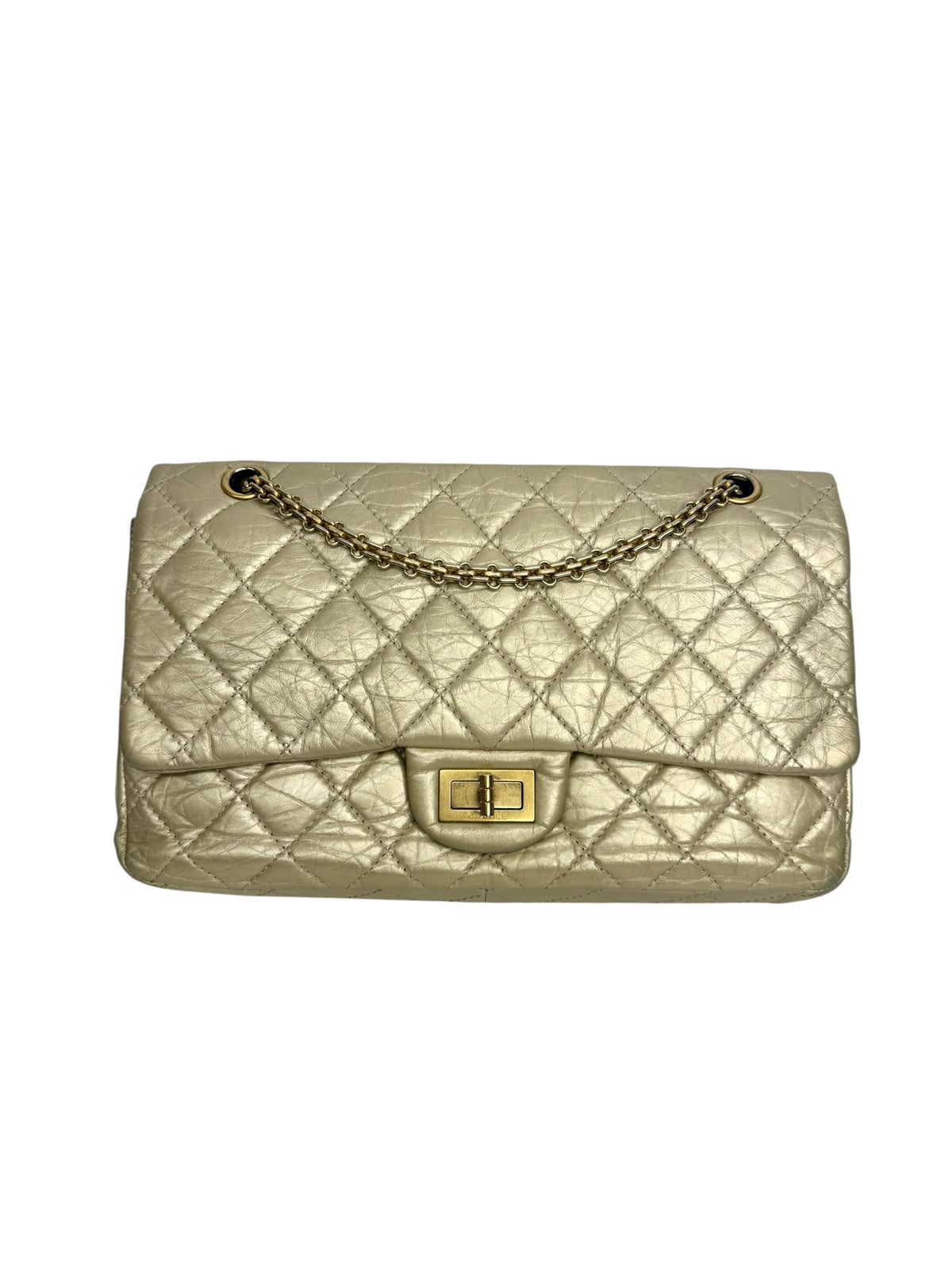 Chanel Reissue 2.55 227 Gold Calfskin GHW T9338