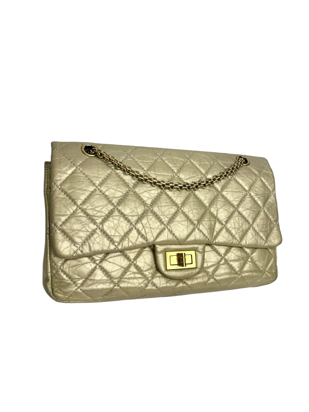 Chanel Reissue 2.55 227 Gold Calfskin GHW T9338