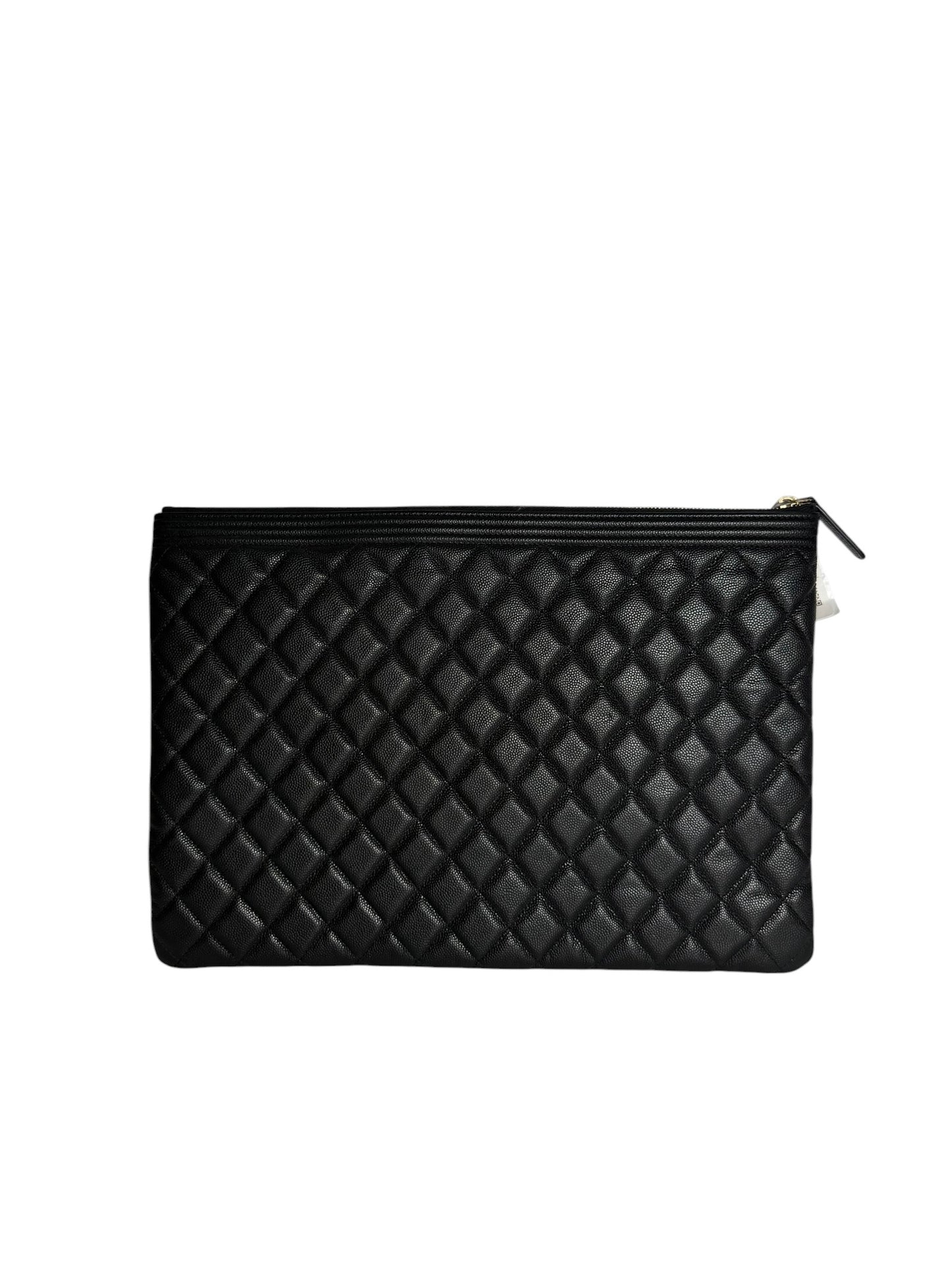 Chanel Black Caviar Boy O Case T7088