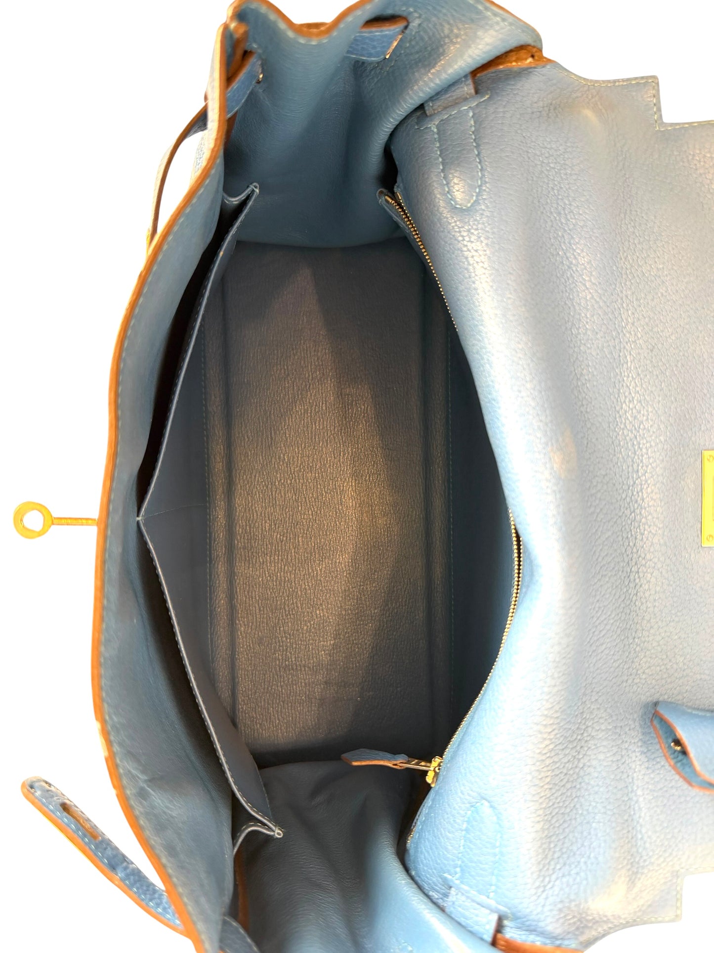 Hermes Kelly Blue 35 Clemence T6662