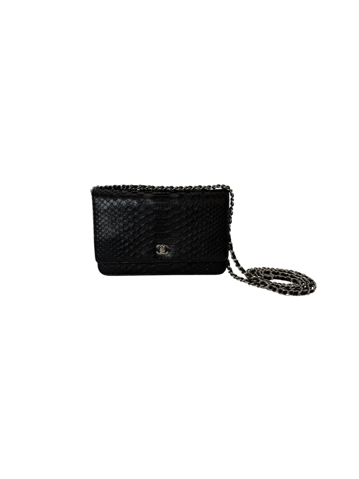 Chanel Black Python WOC T2286