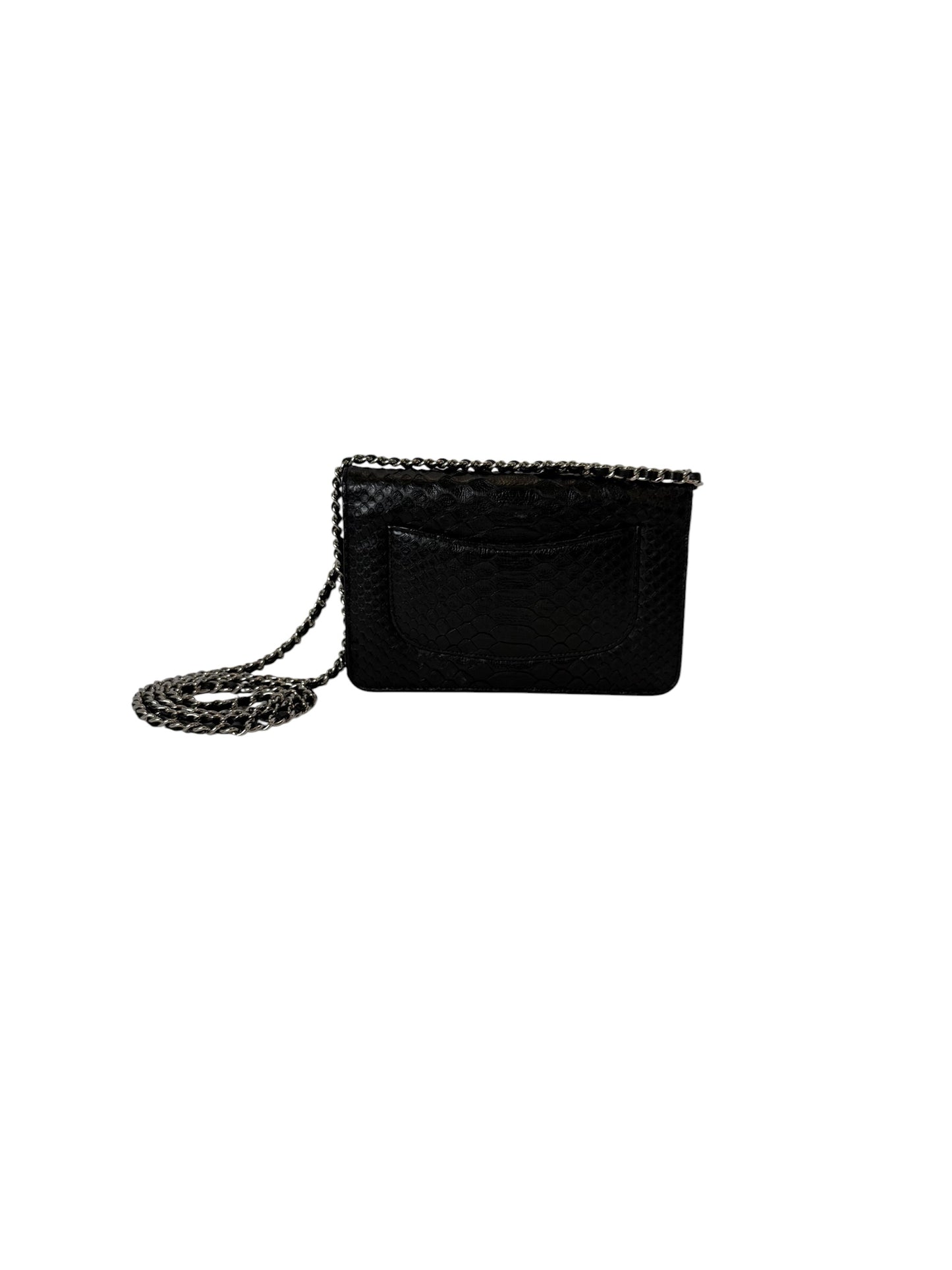 Chanel Black Python WOC T2286