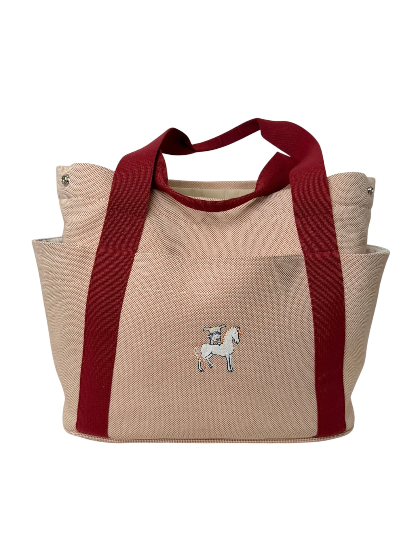 Hermes Terracotta Cotton Cabriole Nappy Bag T7283