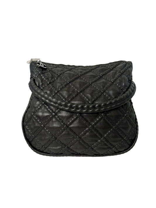 Chanel Black Lambskin Hidden Chain Hobo Bag T7185