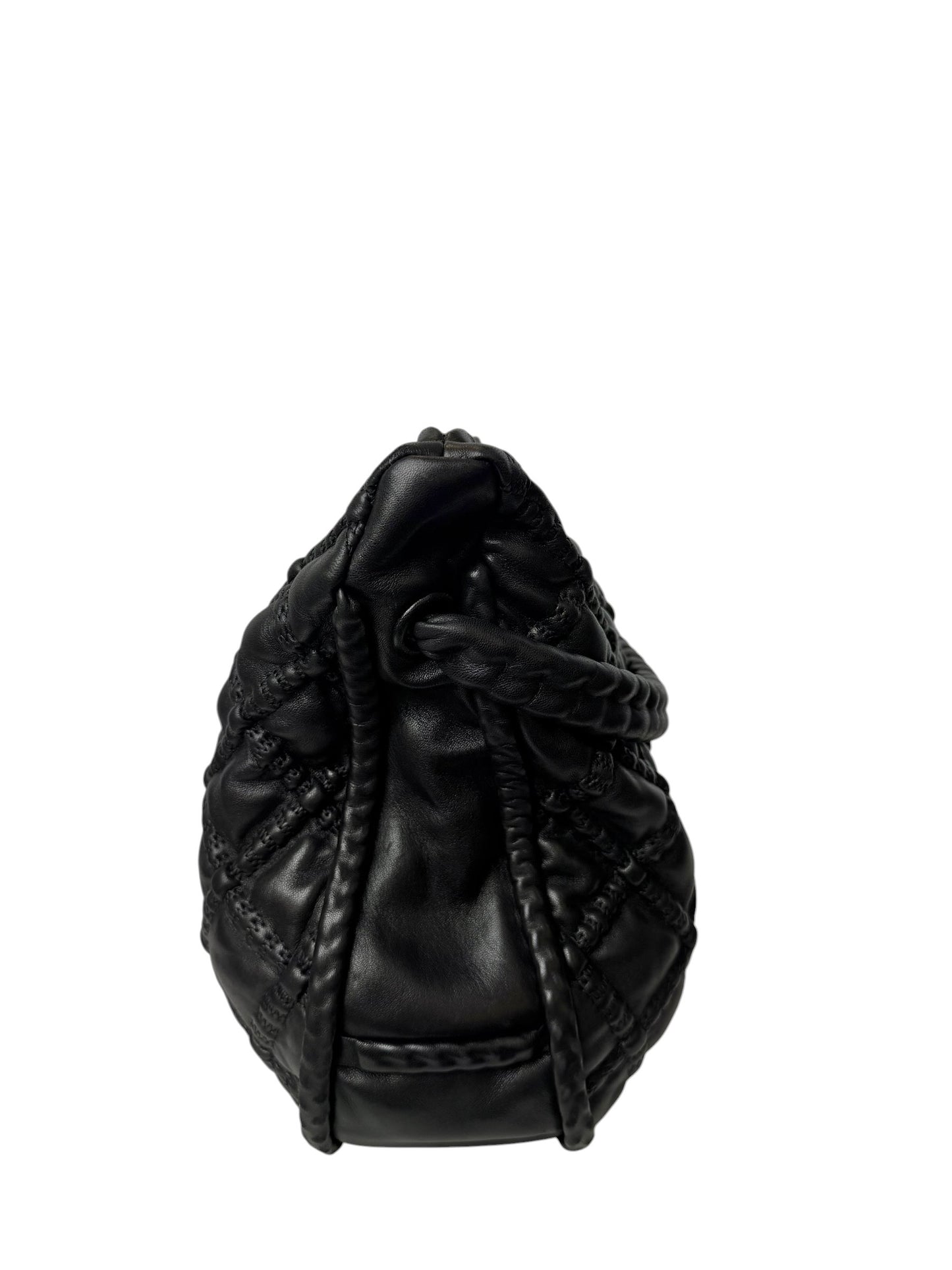 Chanel Black Lambskin Hidden Chain Hobo Bag T7185
