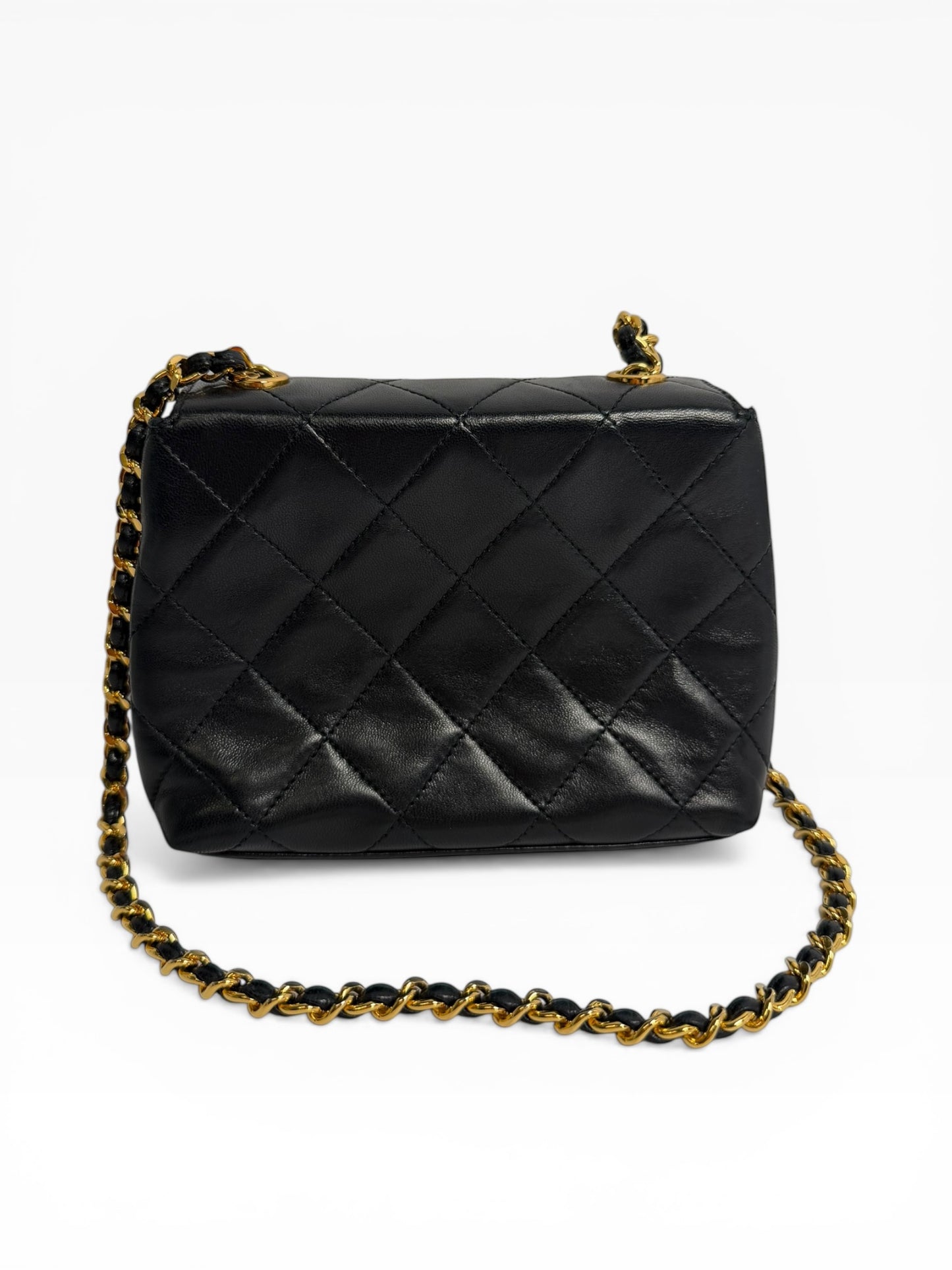 Chanel Vintage Camelia Flower Black Mini