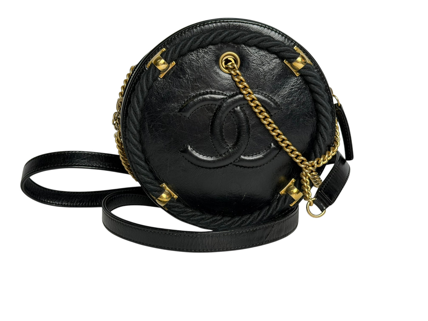 Chanel Black En Vogue Round Crossbody T5533
