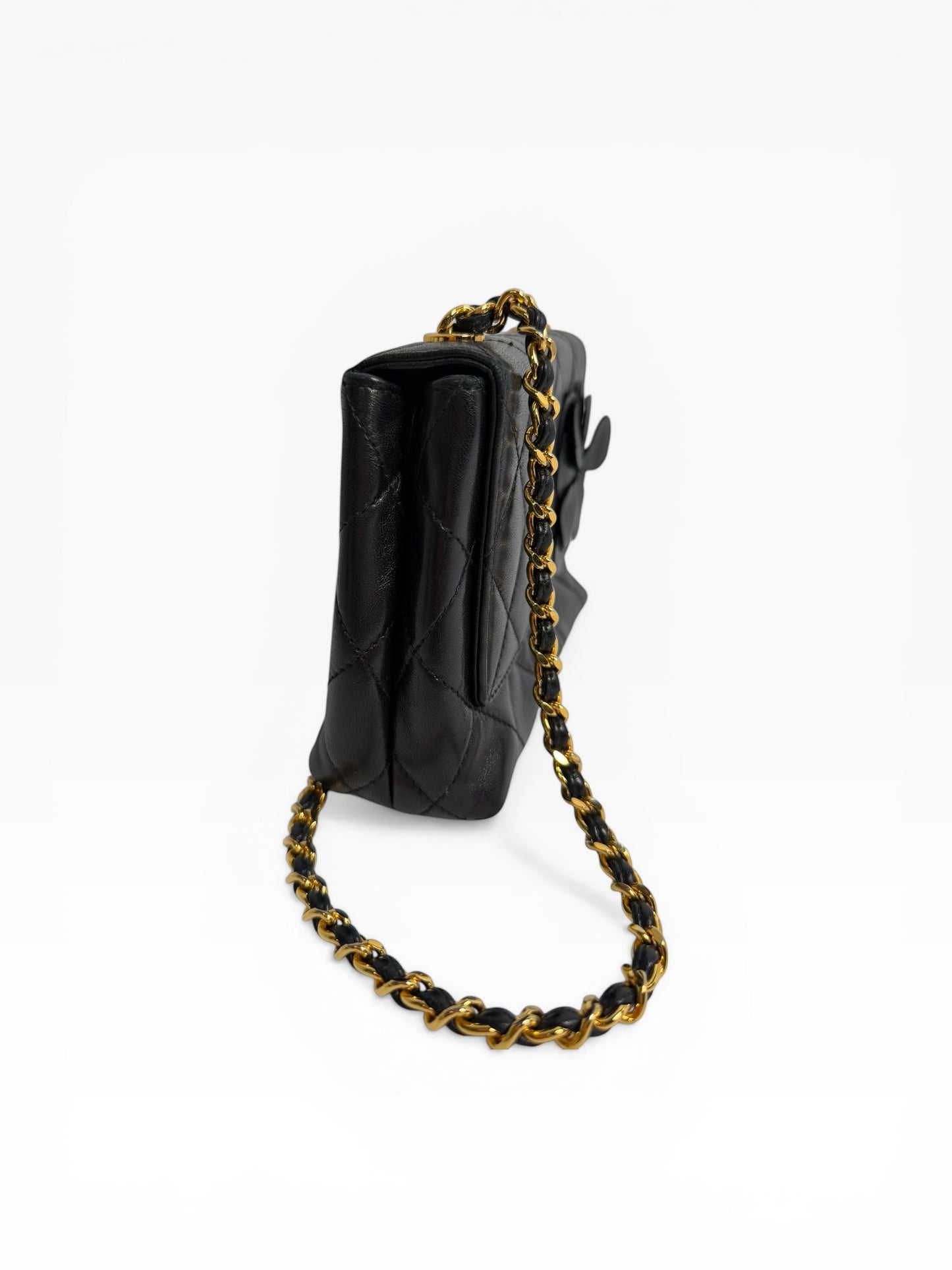 Chanel Vintage Camelia Flower Black Mini