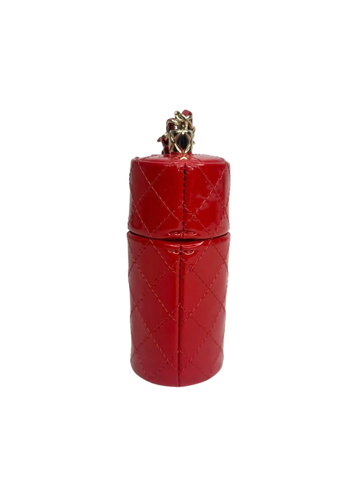 Chanel Red Patent Lipstick Case on Chain T9395