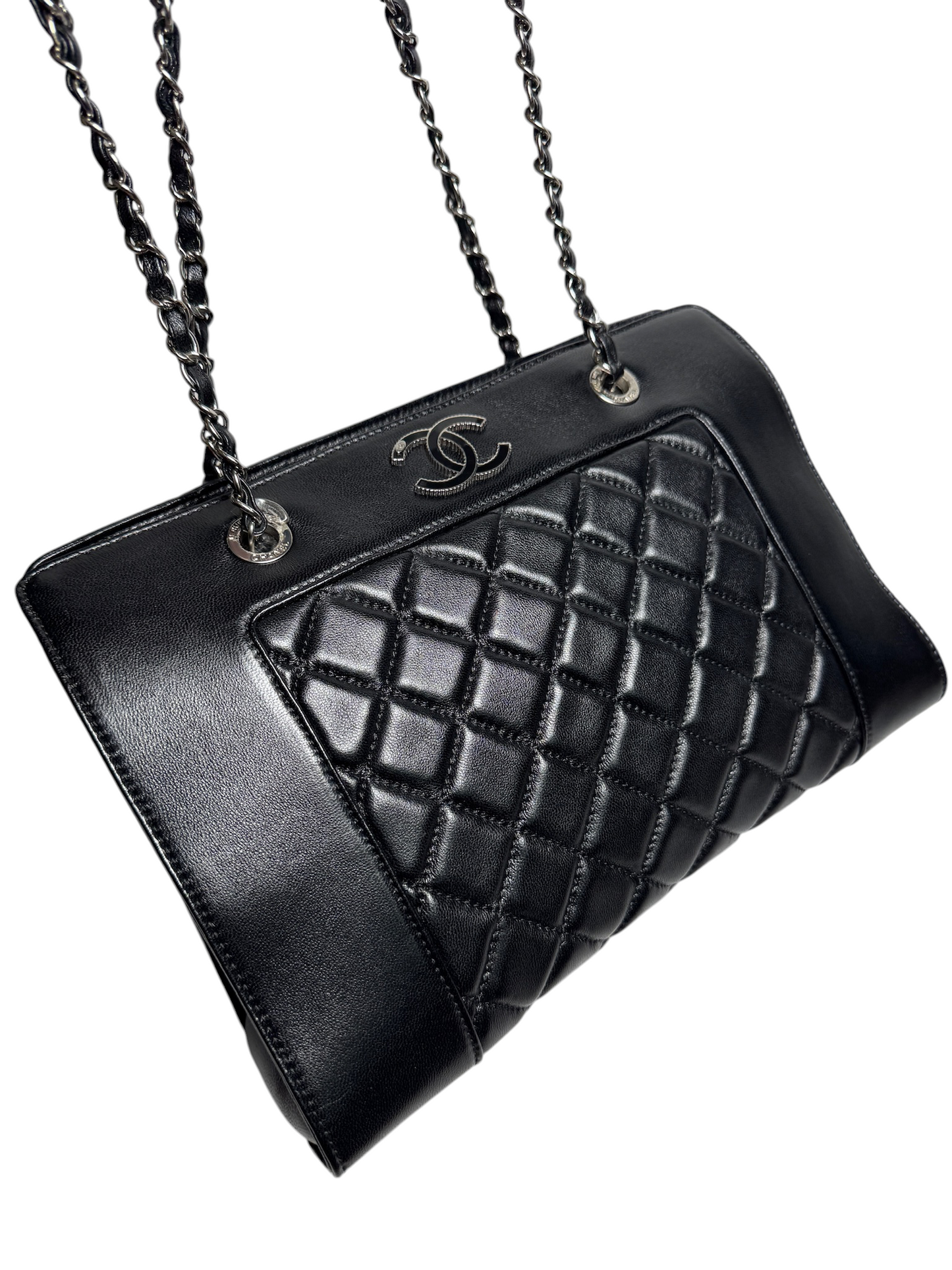 Chanel Black Mademoiselle Shopping Tote T8412