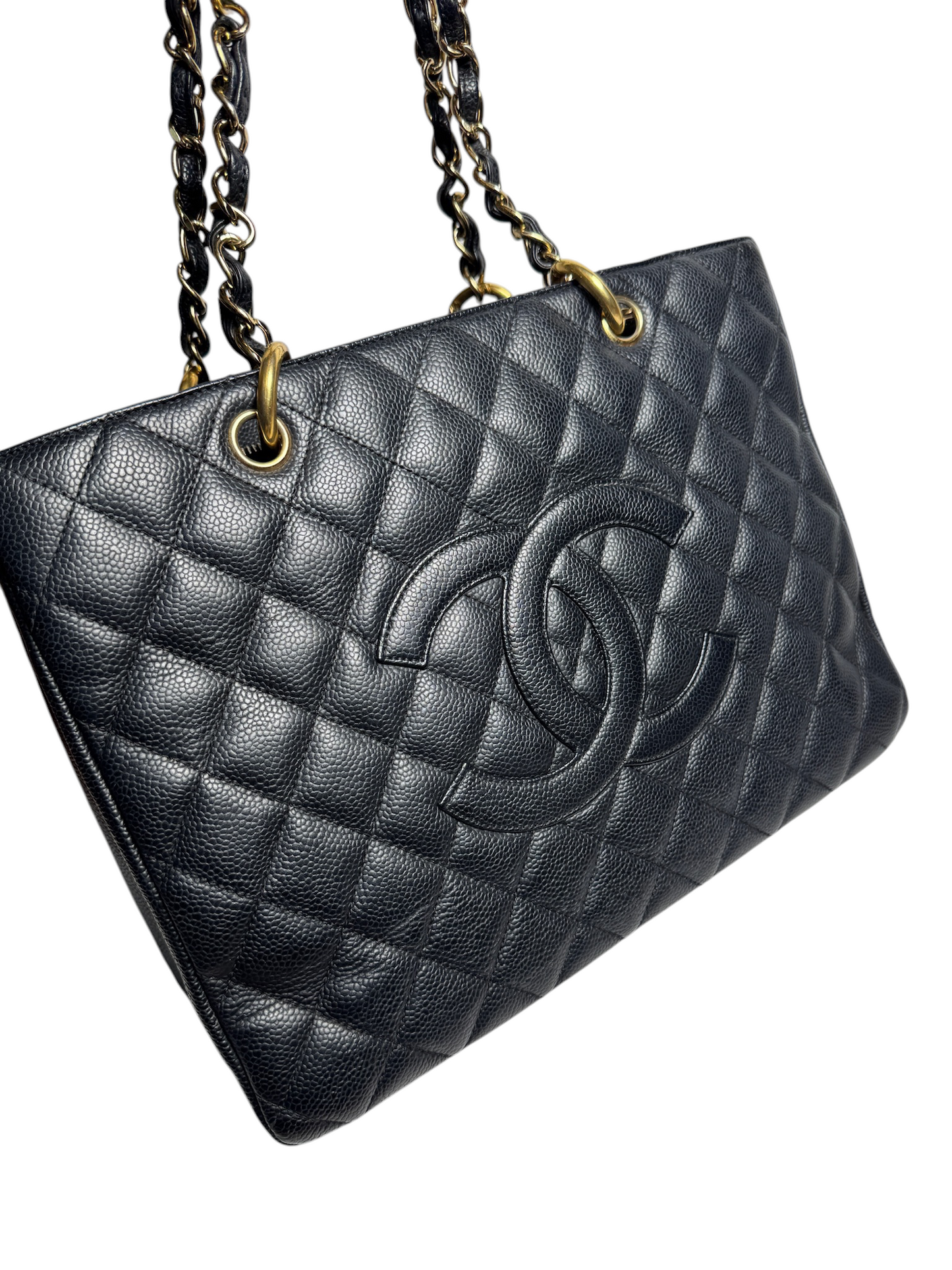 Chanel Black Caviar Grand Shopping Tote GHW T8413