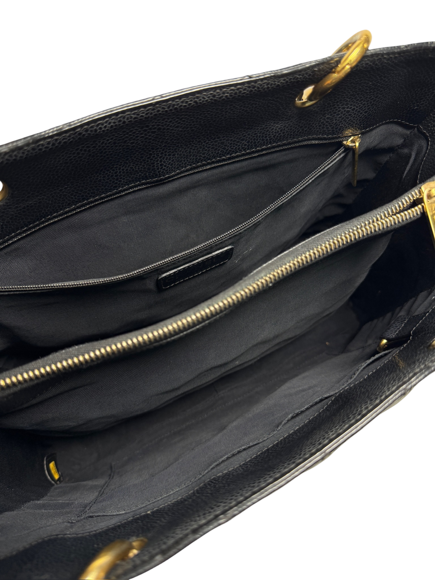 Chanel Black Caviar Grand Shopping Tote GHW T8413