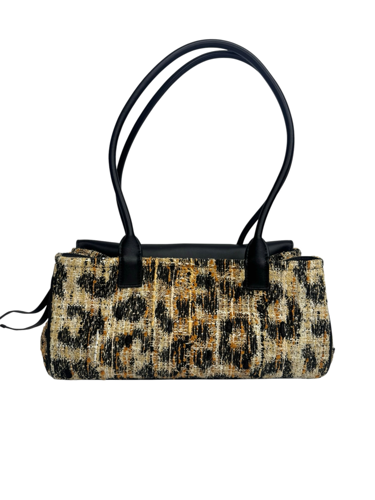 Chanel Calfskin Tweed Leopard Print Urban Essentials Small Shopping Bag T9380