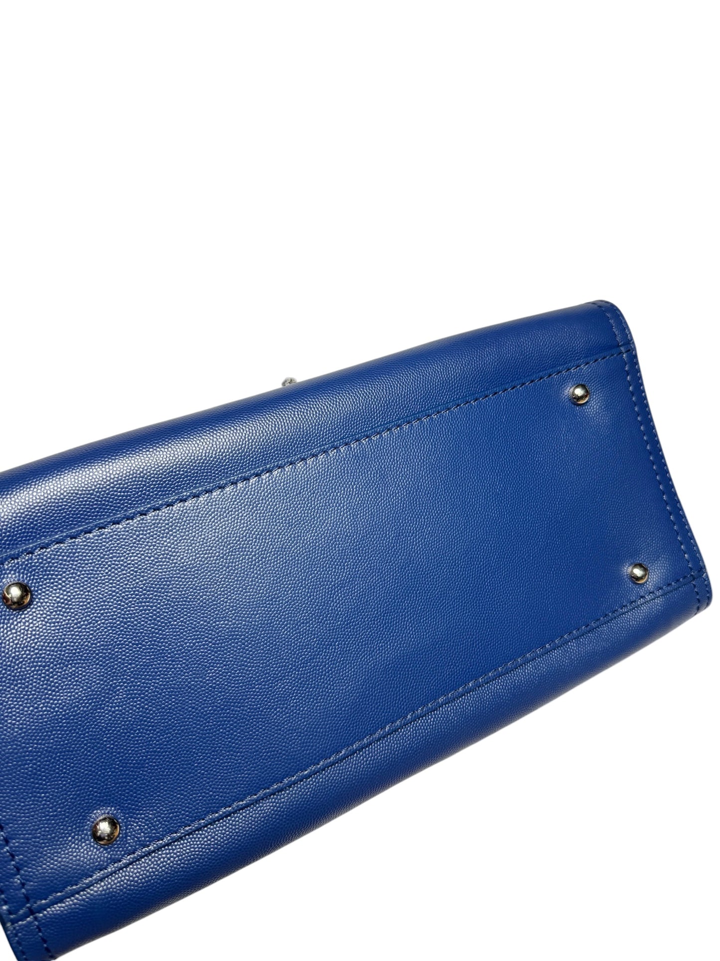 Chanel Medium Blue Caviar Studded Deauville Tote T8414